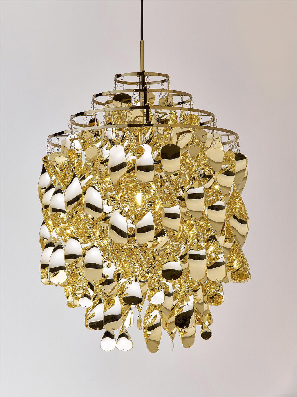 Suspension Grange, design Verner Panton - Doré