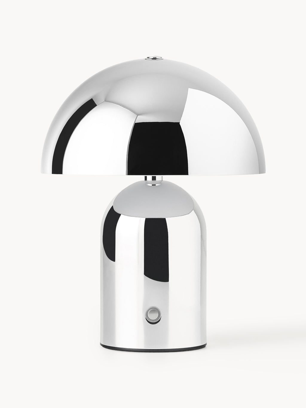 Petite lampe à poser LED mobile Elmo, intensité ajustable - Argenté, haute brillance