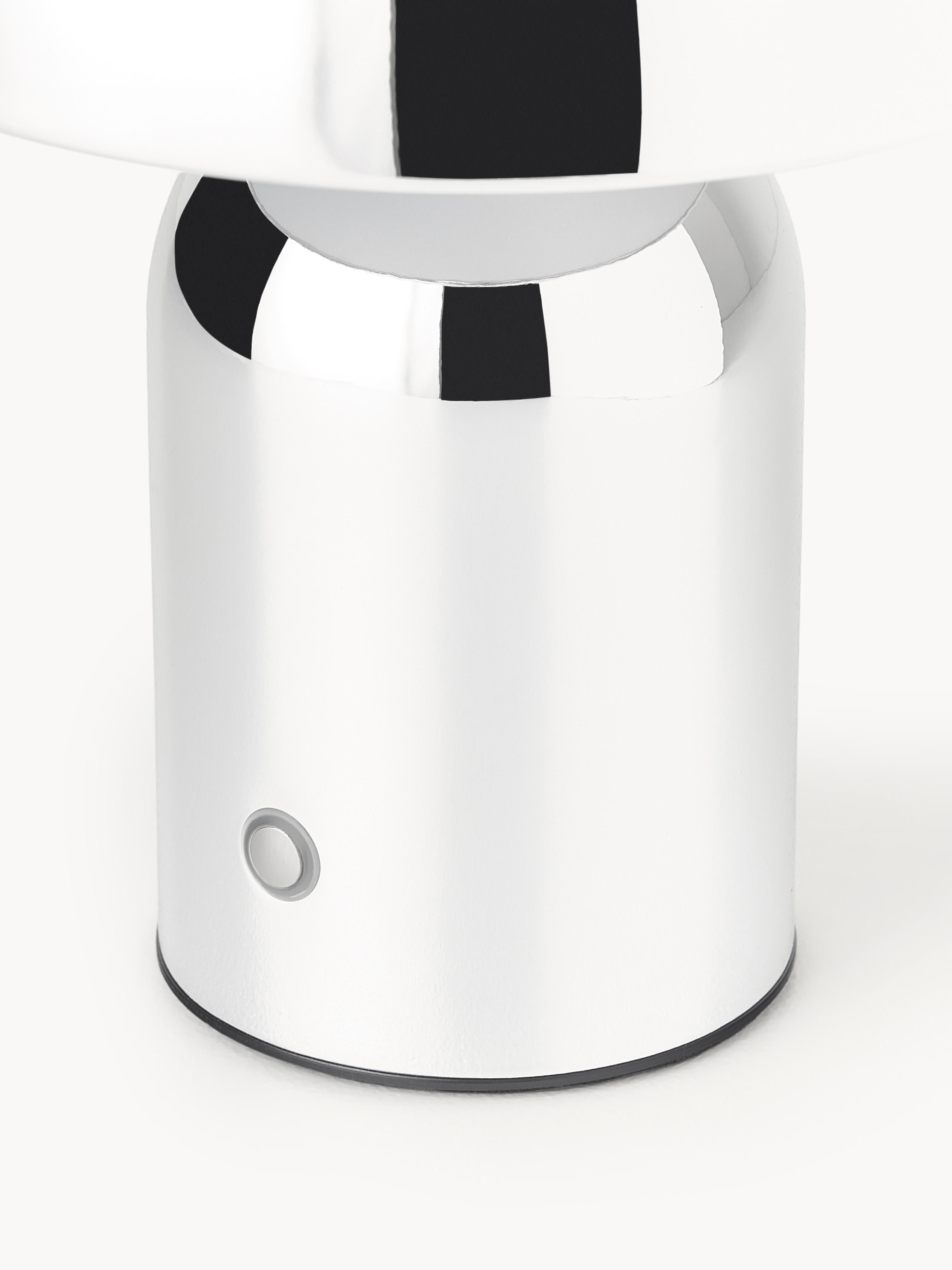 Petite lampe à poser LED mobile Elmo, intensité ajustable - Argenté, haute brillance