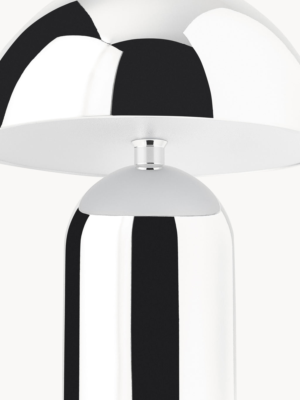 Petite lampe à poser LED mobile Elmo, intensité ajustable - Argenté, haute brillance