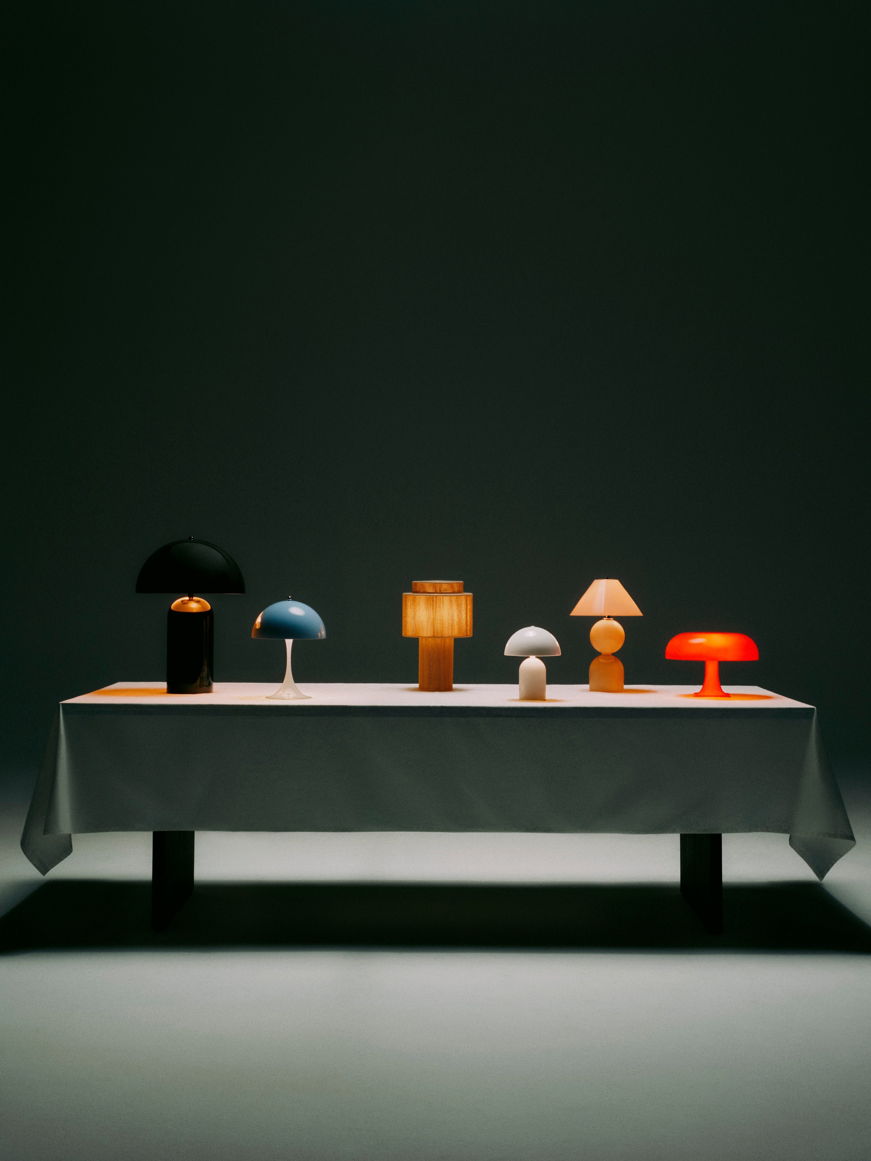 Petite lampe à poser rétro Elmo - Noir, haute brillance