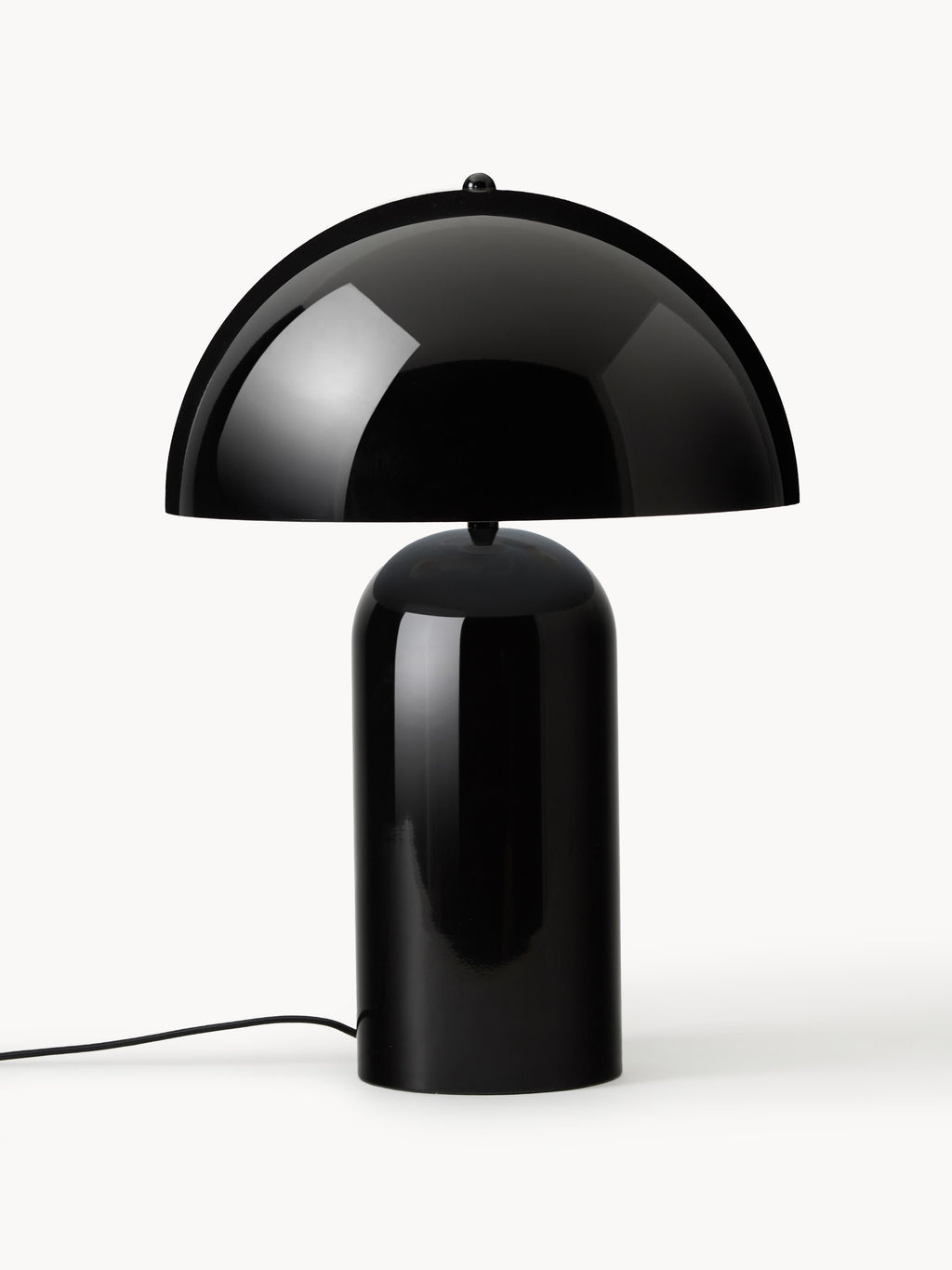 Petite lampe à poser rétro Elmo - Noir, haute brillance