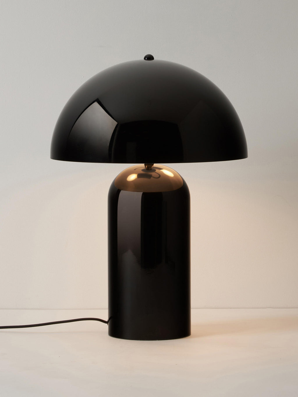 Petite lampe à poser rétro Elmo - Noir, haute brillance