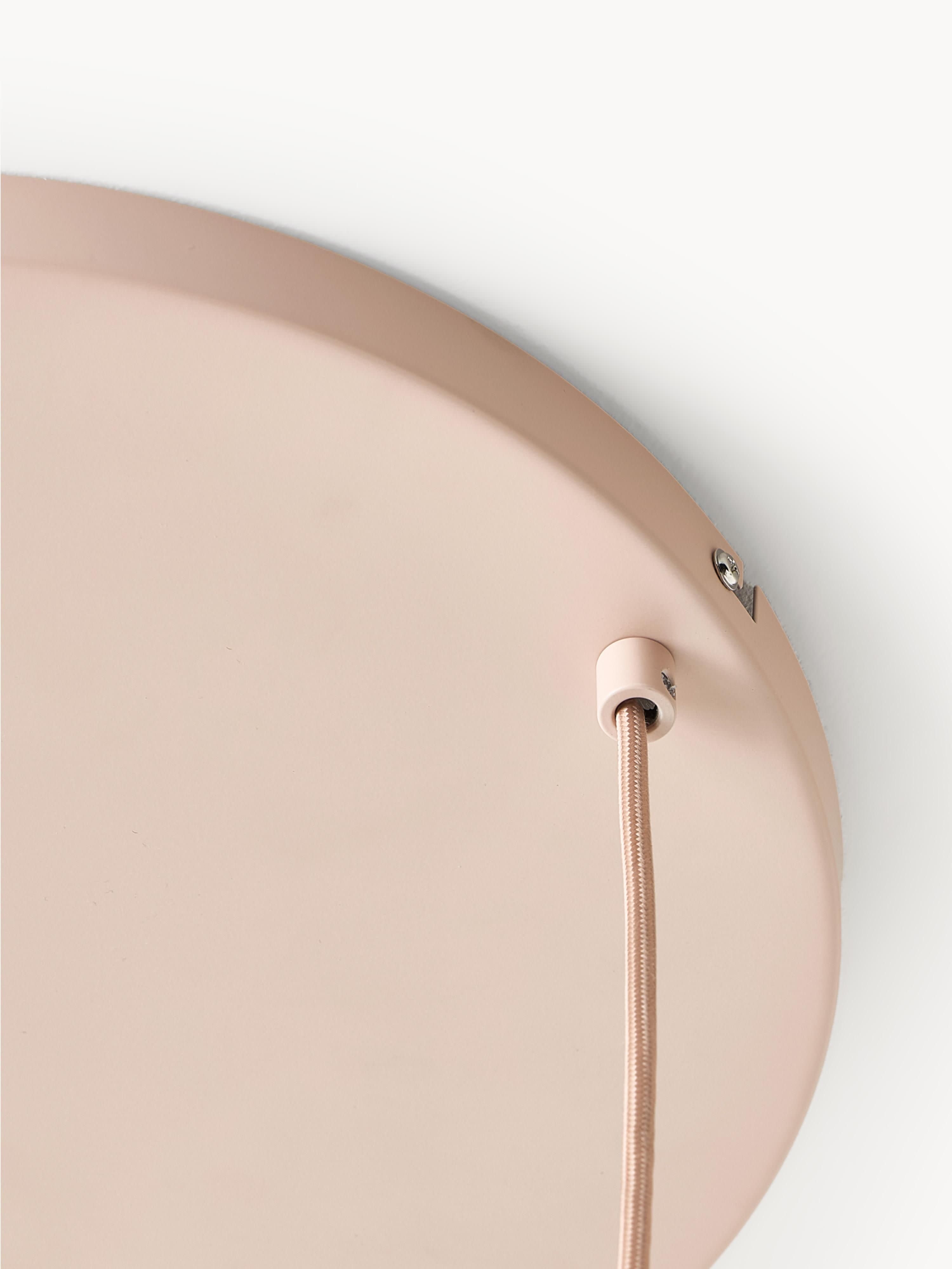 Suspension grappe en verre opalescent Elian - Rose, argenté