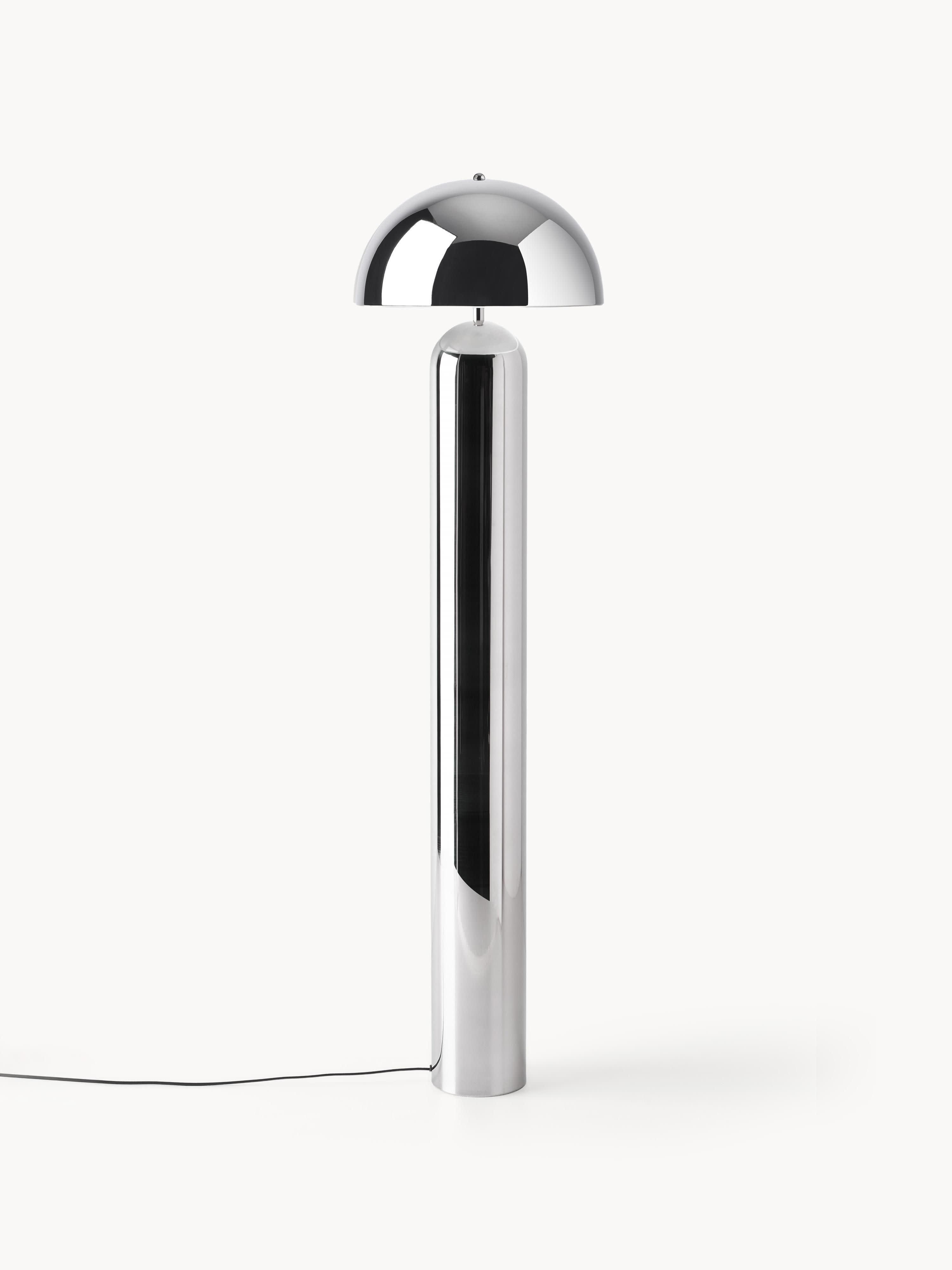 Lampadaire rétro Elmo - Gris chrome, haute brillance