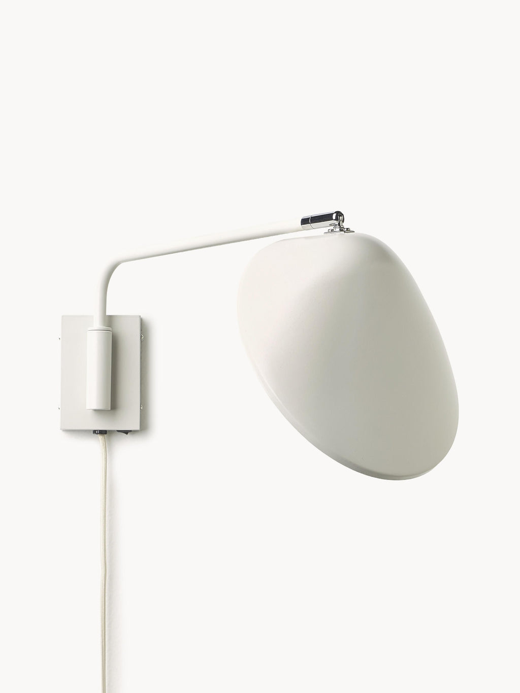 Applique avec prise secteur Celyn - Blanc crème, argenté