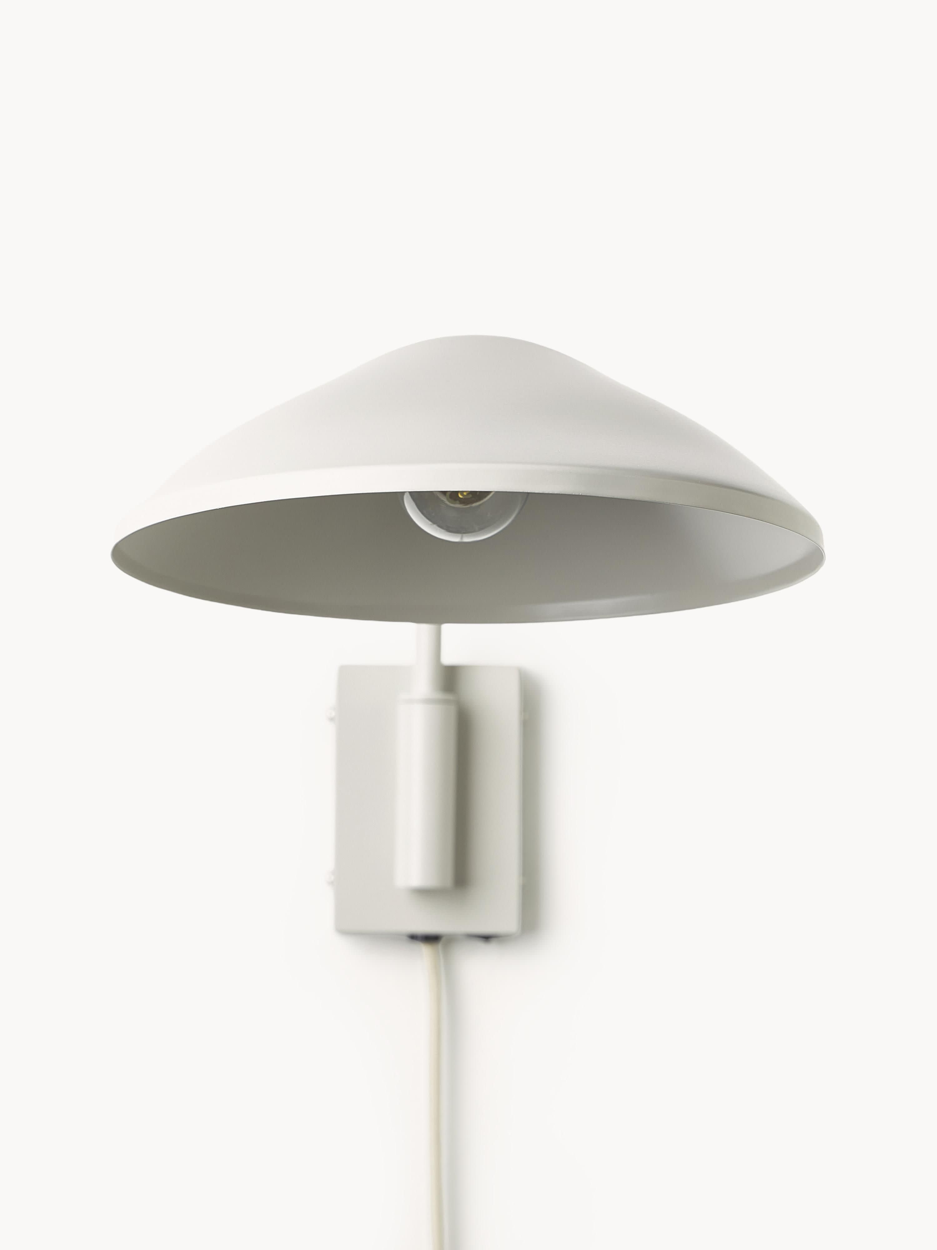 Applique avec prise secteur Celyn - Blanc crème, argenté