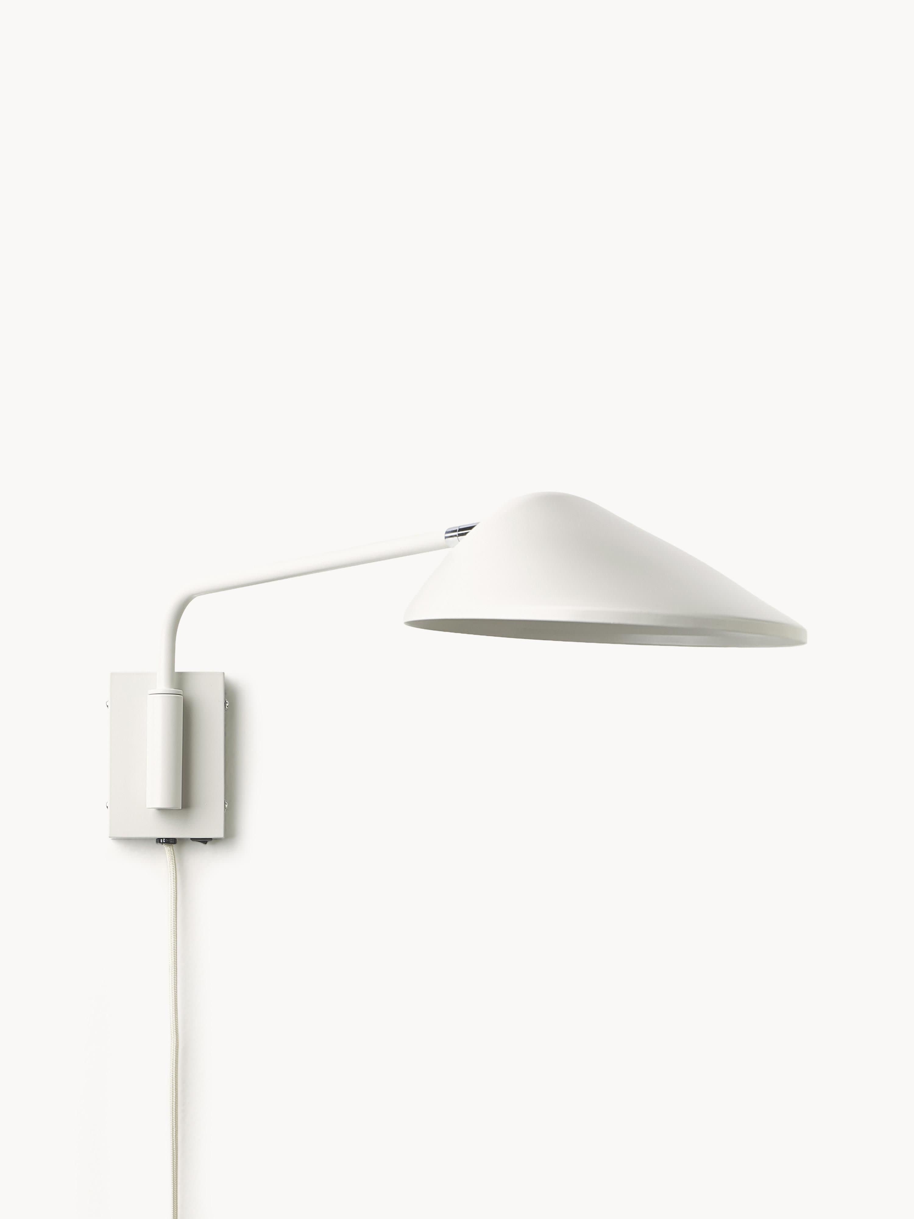 Applique avec prise secteur Celyn - Blanc crème, argenté