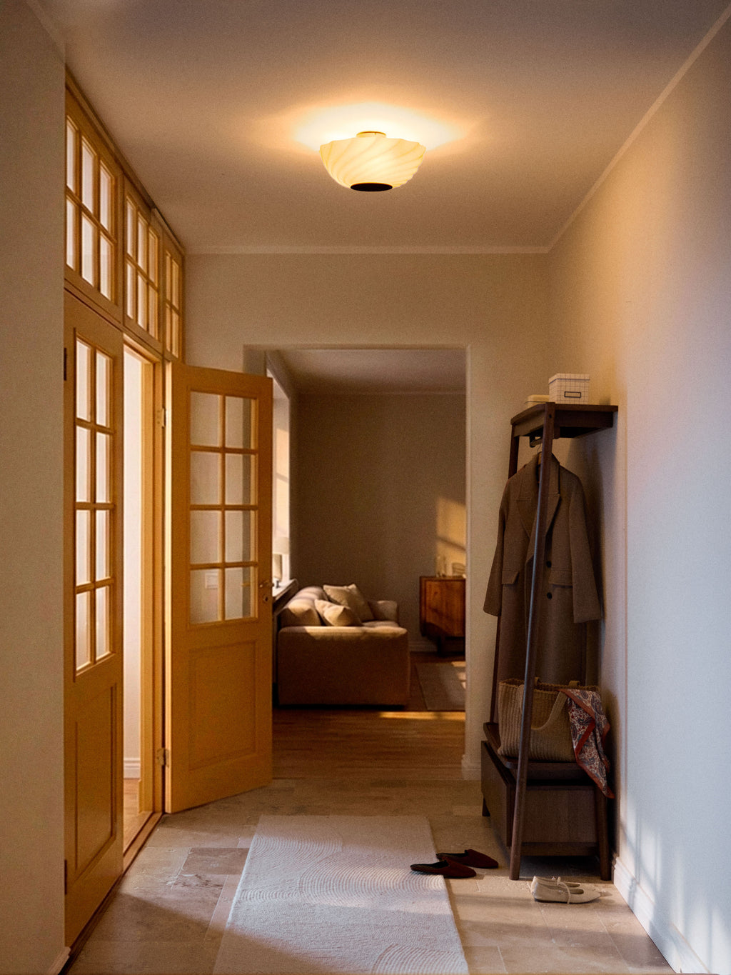 Plafonnier Paal - Blanc, beige clair