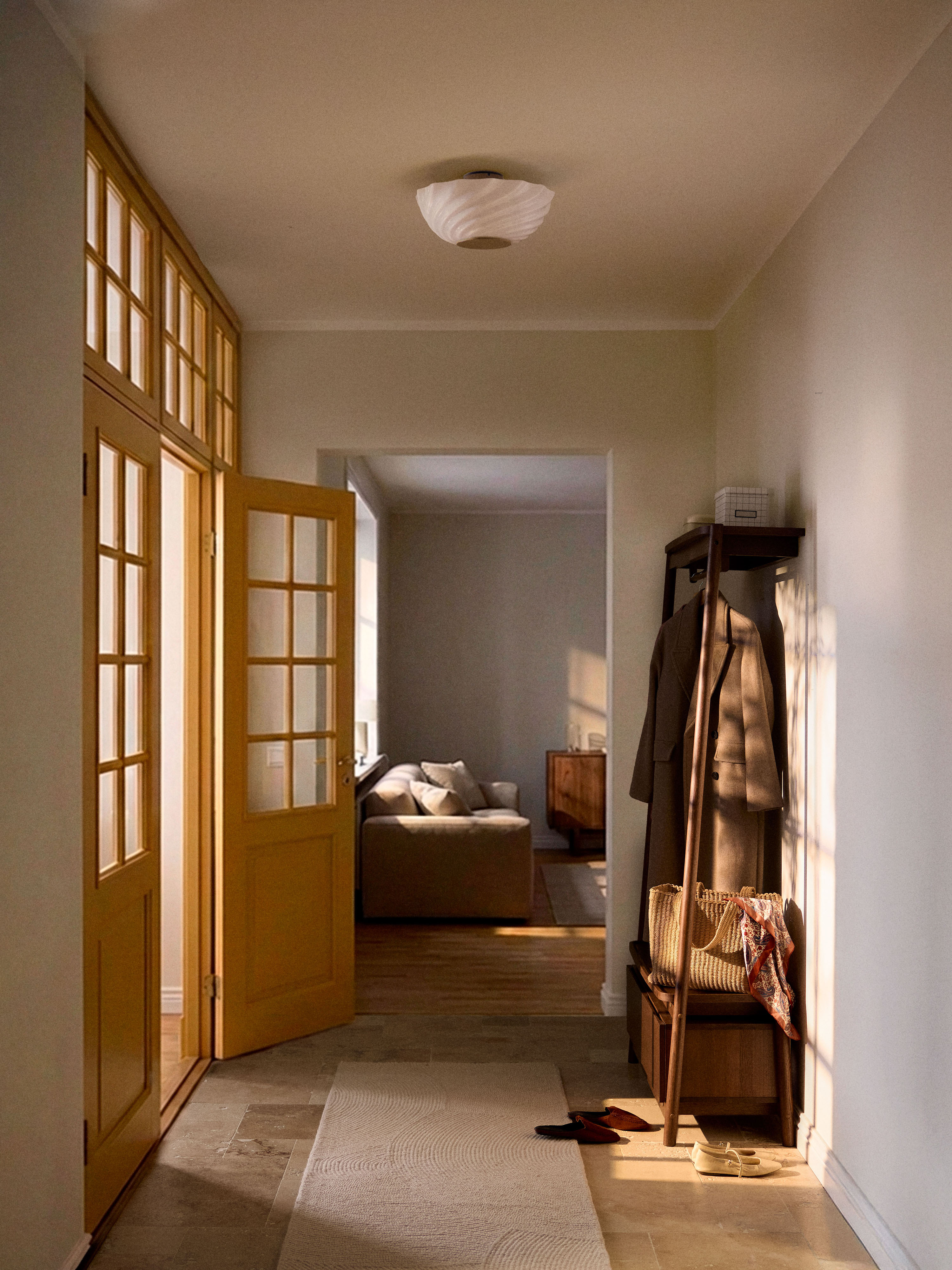 Plafonnier Paal - Blanc, beige clair