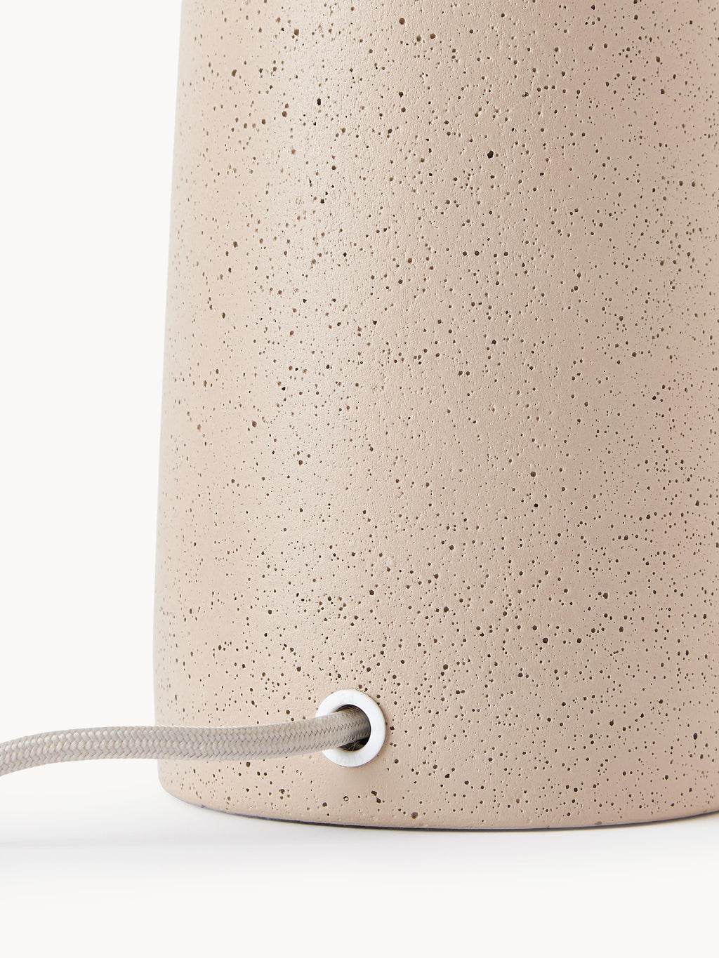 Grande lampe à poser en béton Braxton - Blanc crème, beige