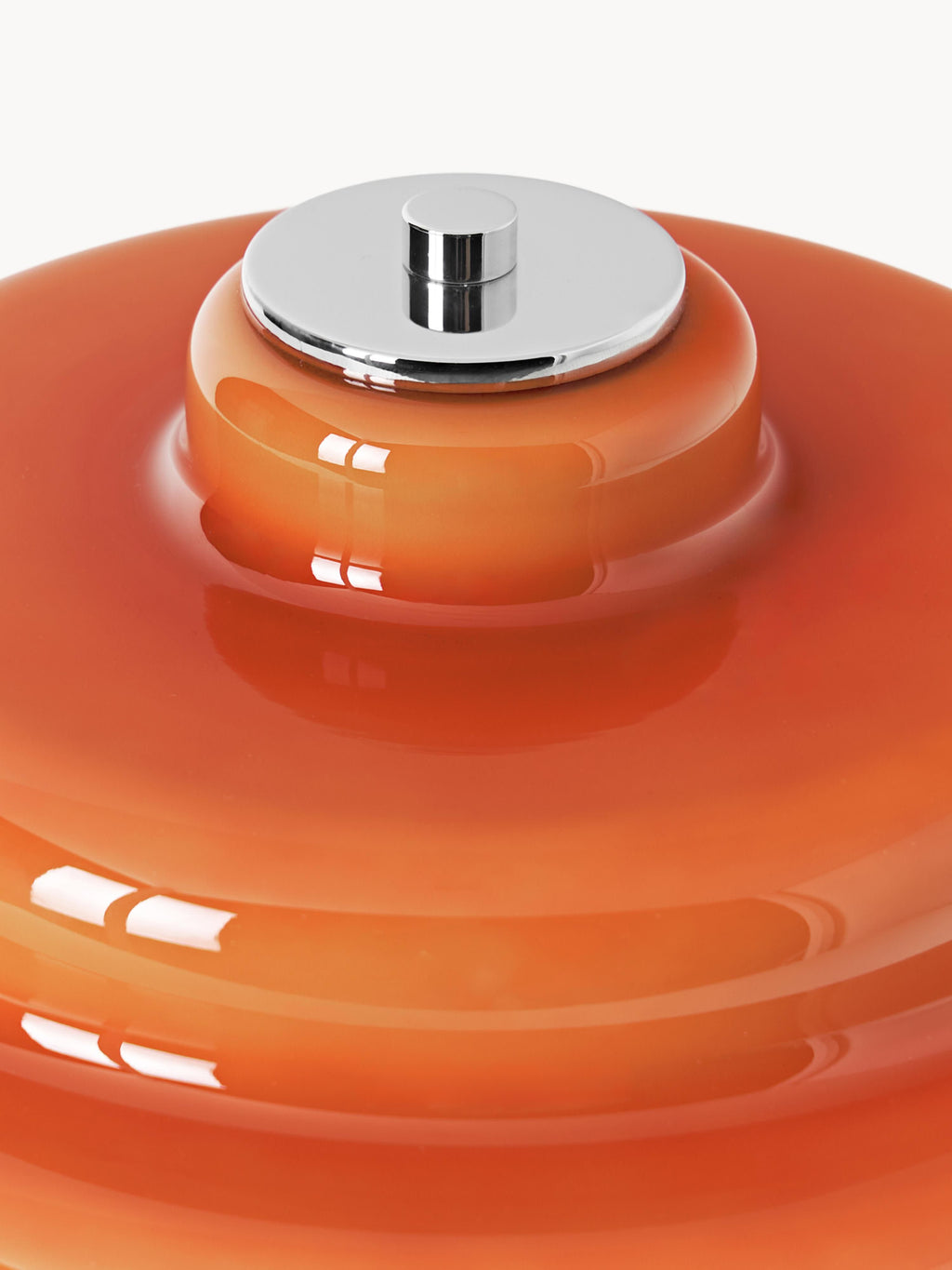 Lampe à poser en verre Oystein - Orange, argenté