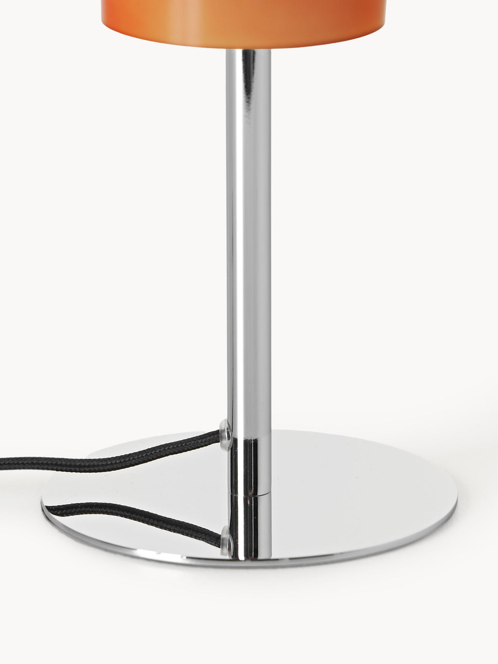 Lampe à poser en verre Oystein - Orange, argenté