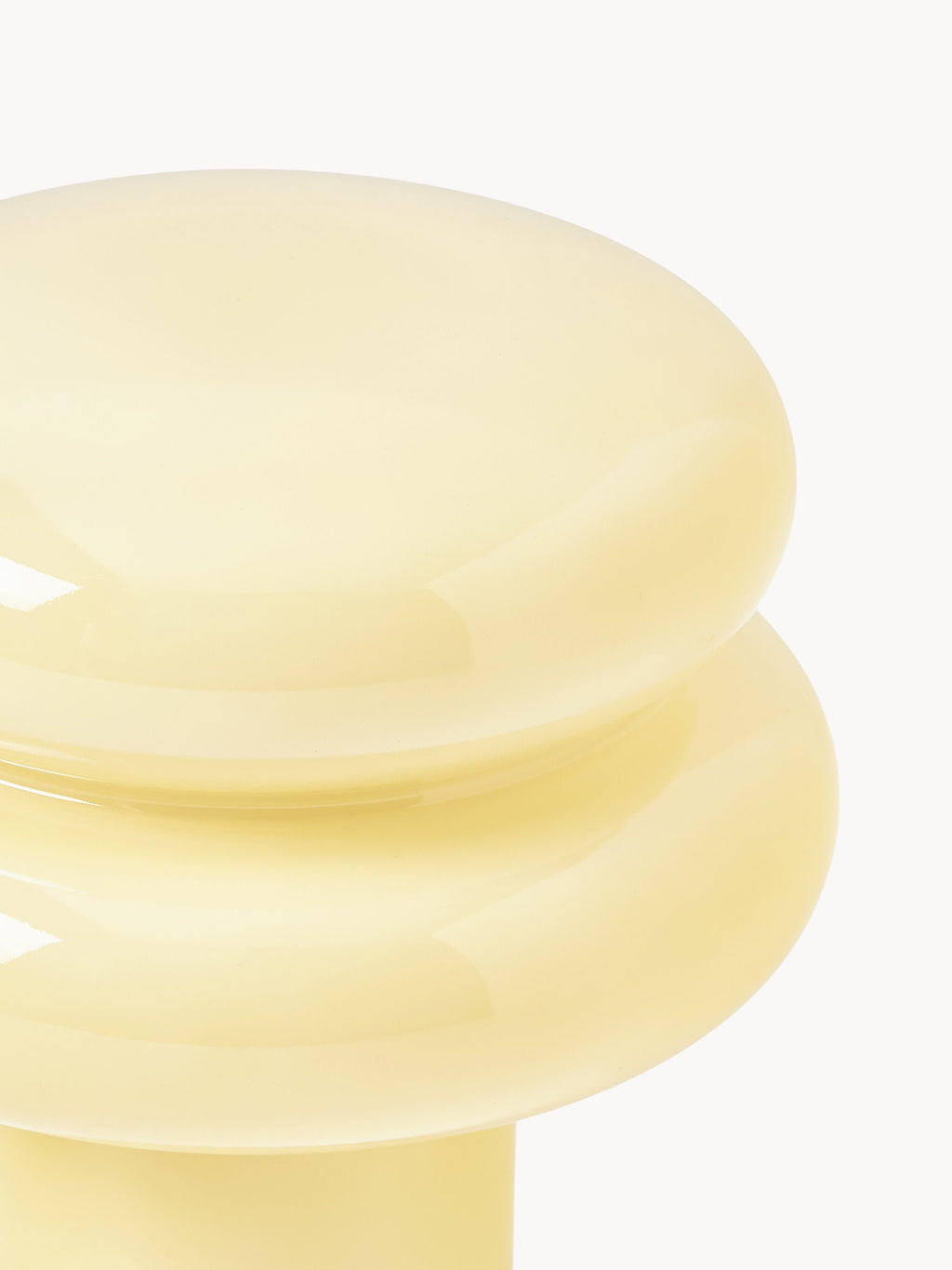 Petite lampe à poser en verre opalescent Hewitt - Jaune pâle