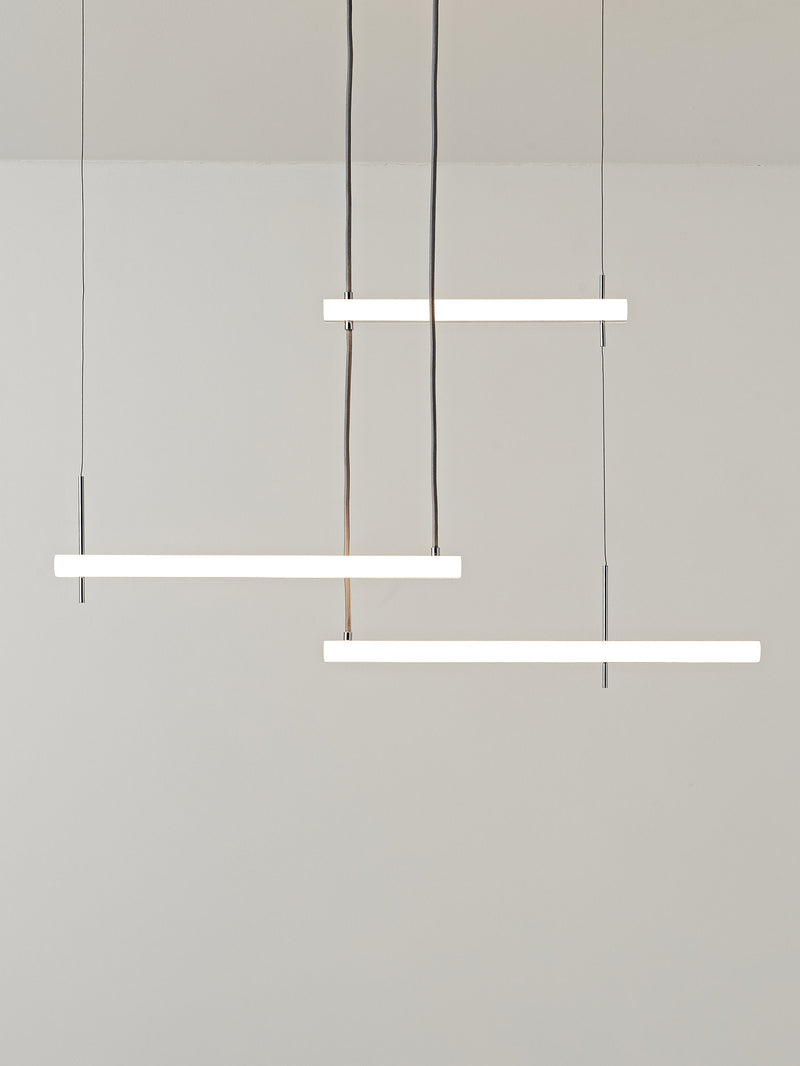 Suspension LED Evar - Abat-jour : blanc
Corps de lampe : couleur chrome
