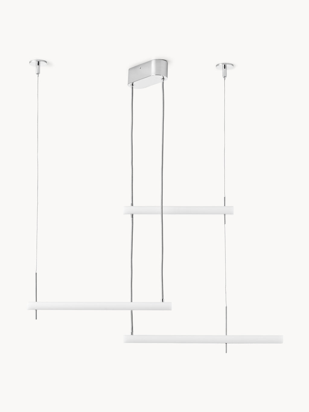 Suspension LED Evar - Abat-jour : blanc
Corps de lampe : couleur chrome