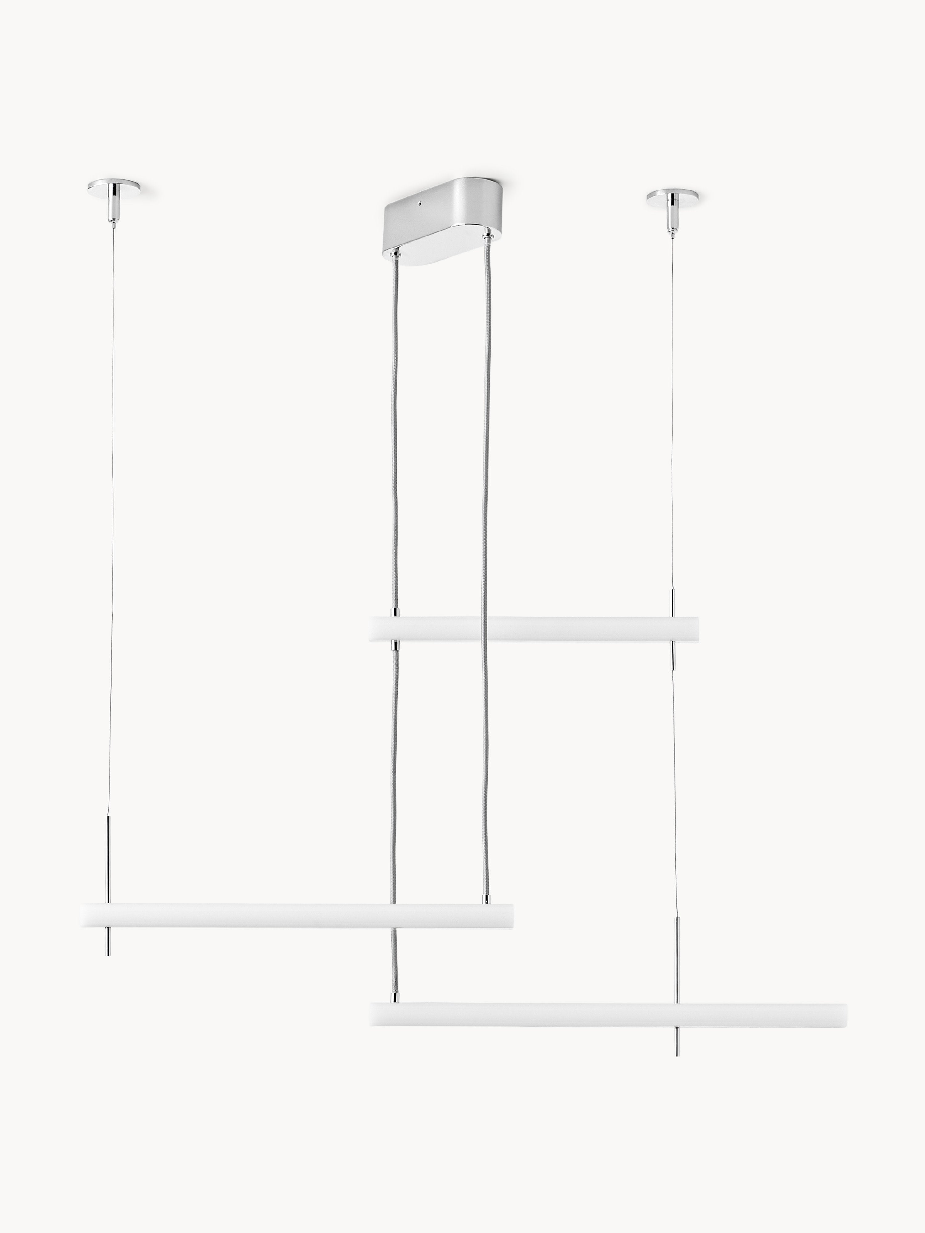 Suspension LED Evar - Abat-jour : blanc
Corps de lampe : couleur chrome