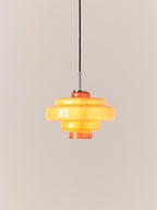 Suspension en verre Oystein - Orange, argenté