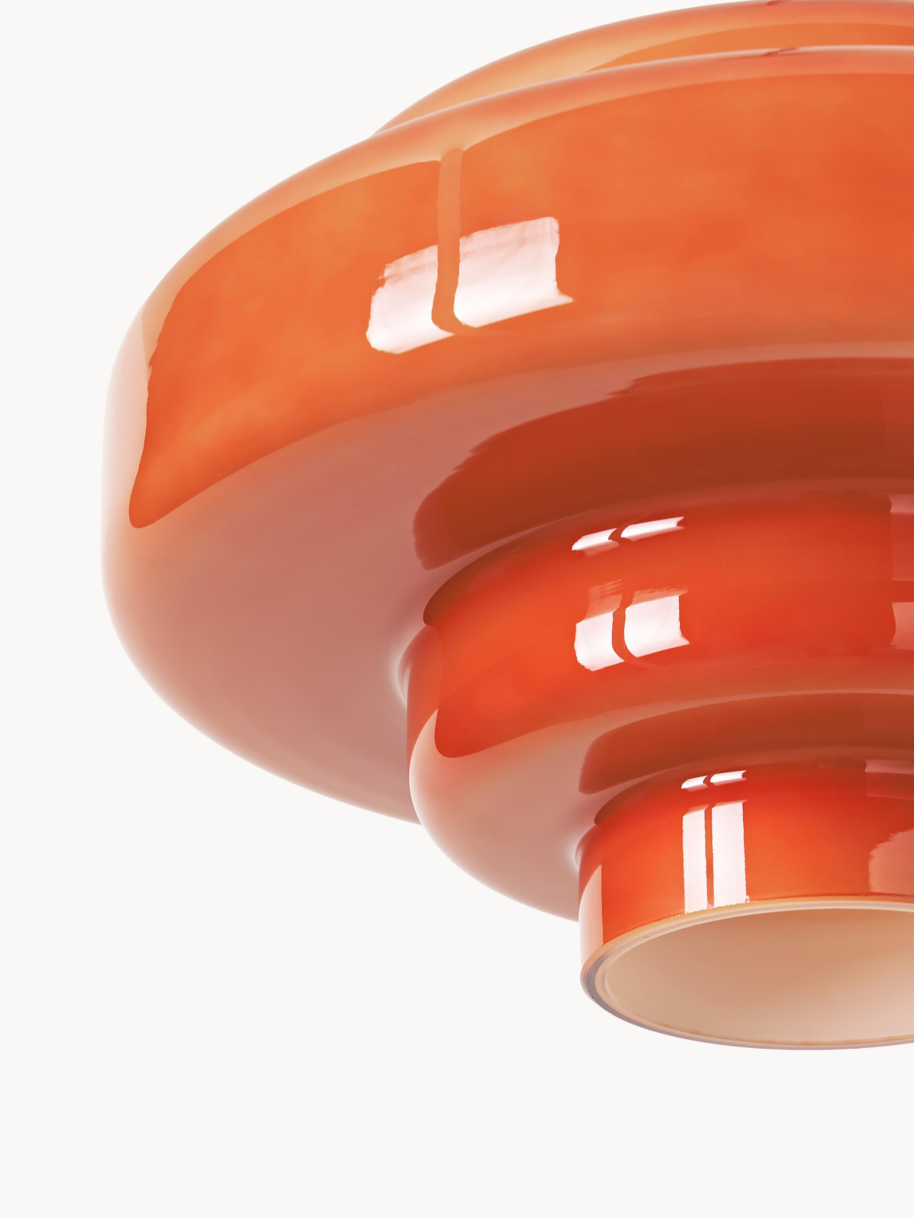 Suspension en verre Oystein - Orange, argenté