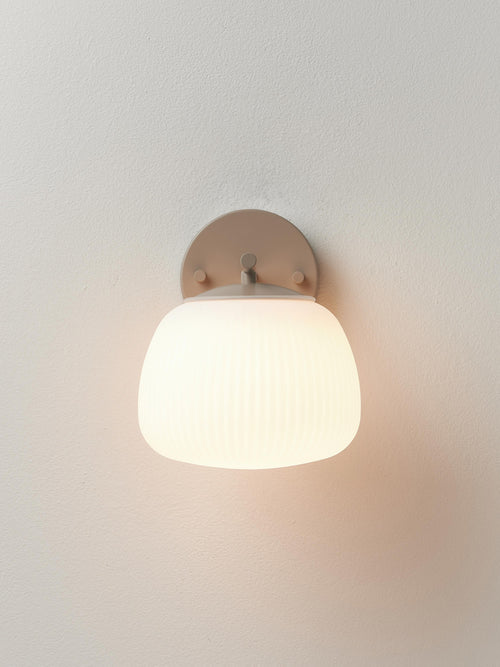 Applique murale d'extérieur Holte - Blanc, beige clair
