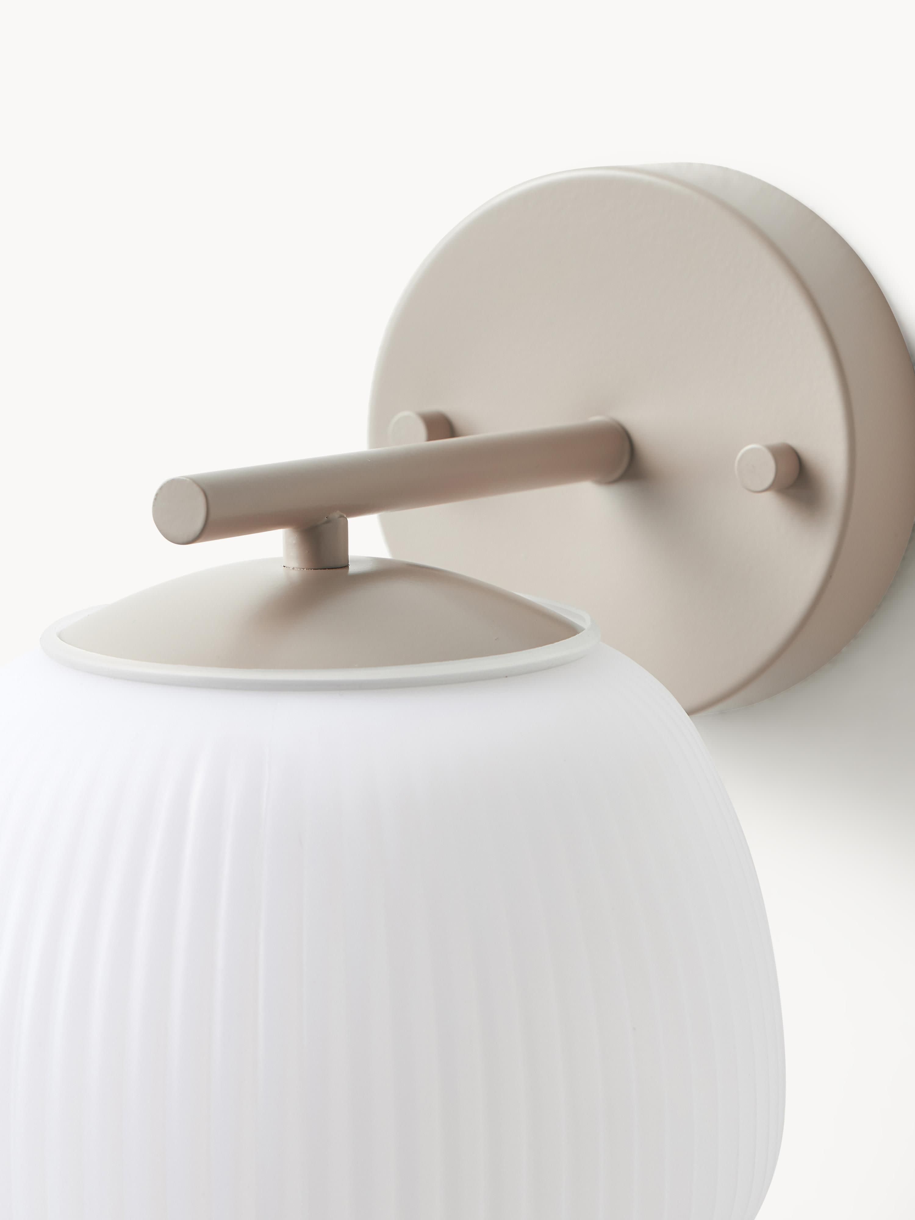 Applique murale d'extérieur Holte - Blanc, beige clair