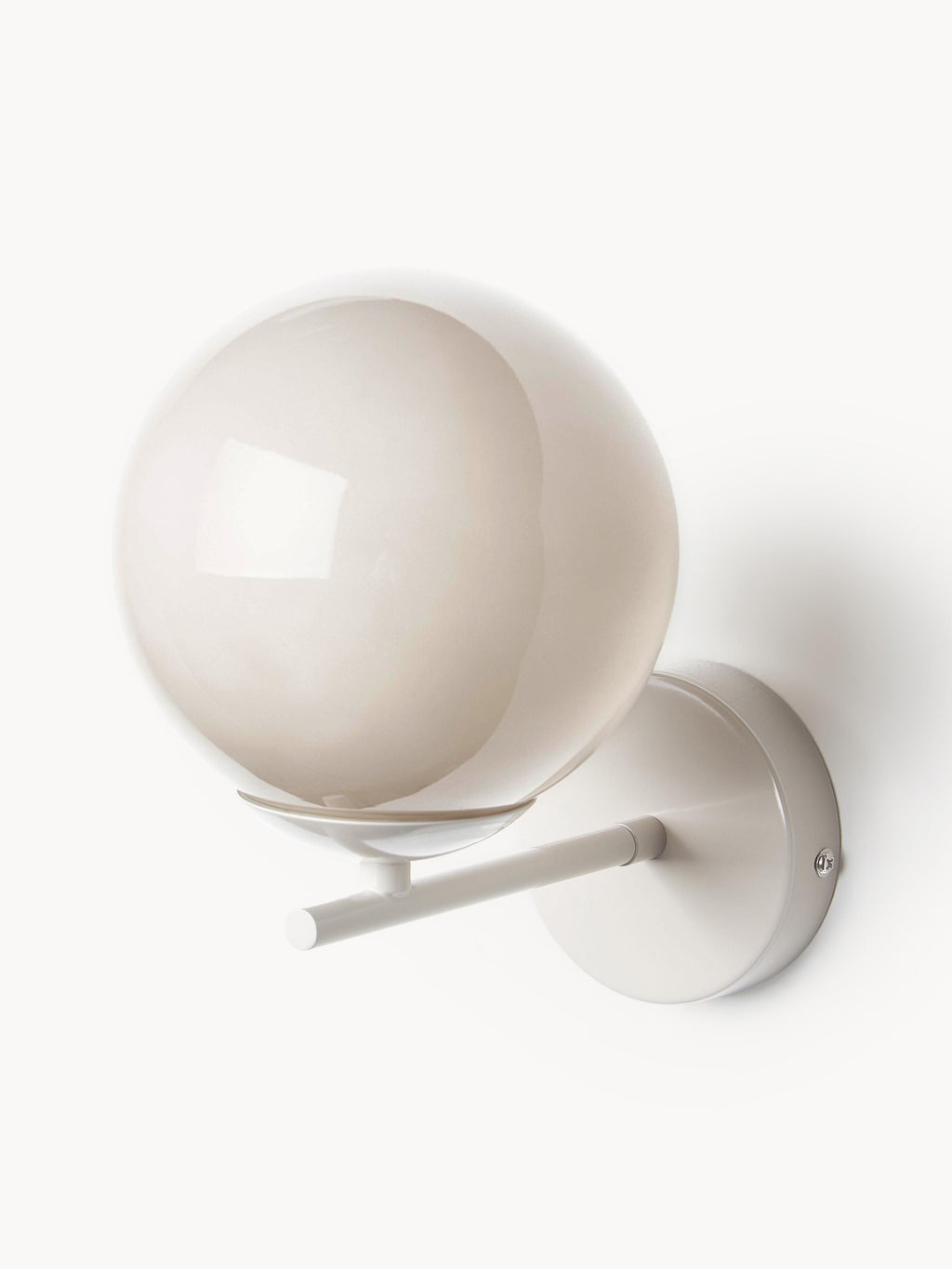 Applique murale en verre opalescent Niilo - Blanc cassé, beige clair