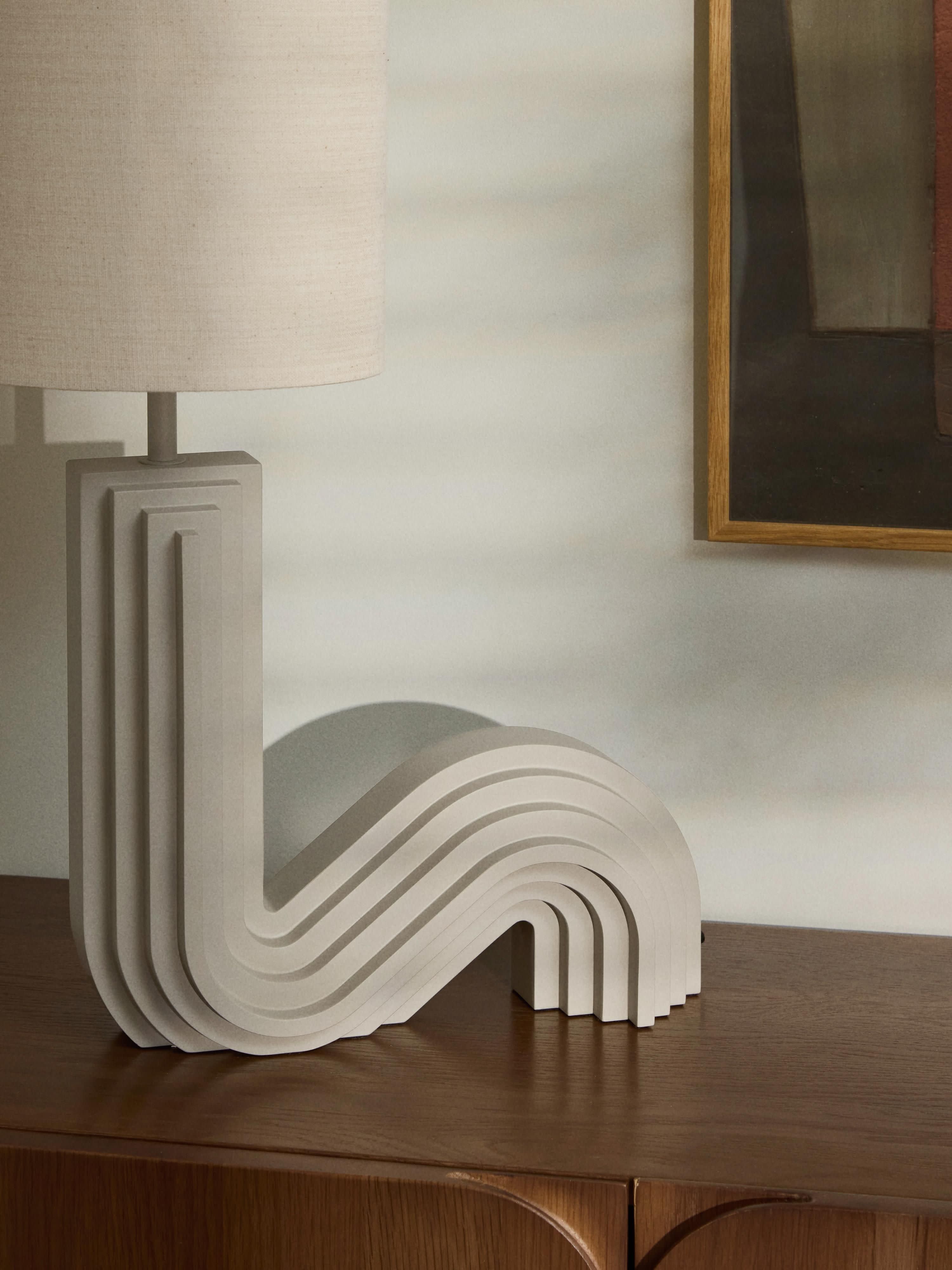 Lampe à poser design Dane - Beige, grège