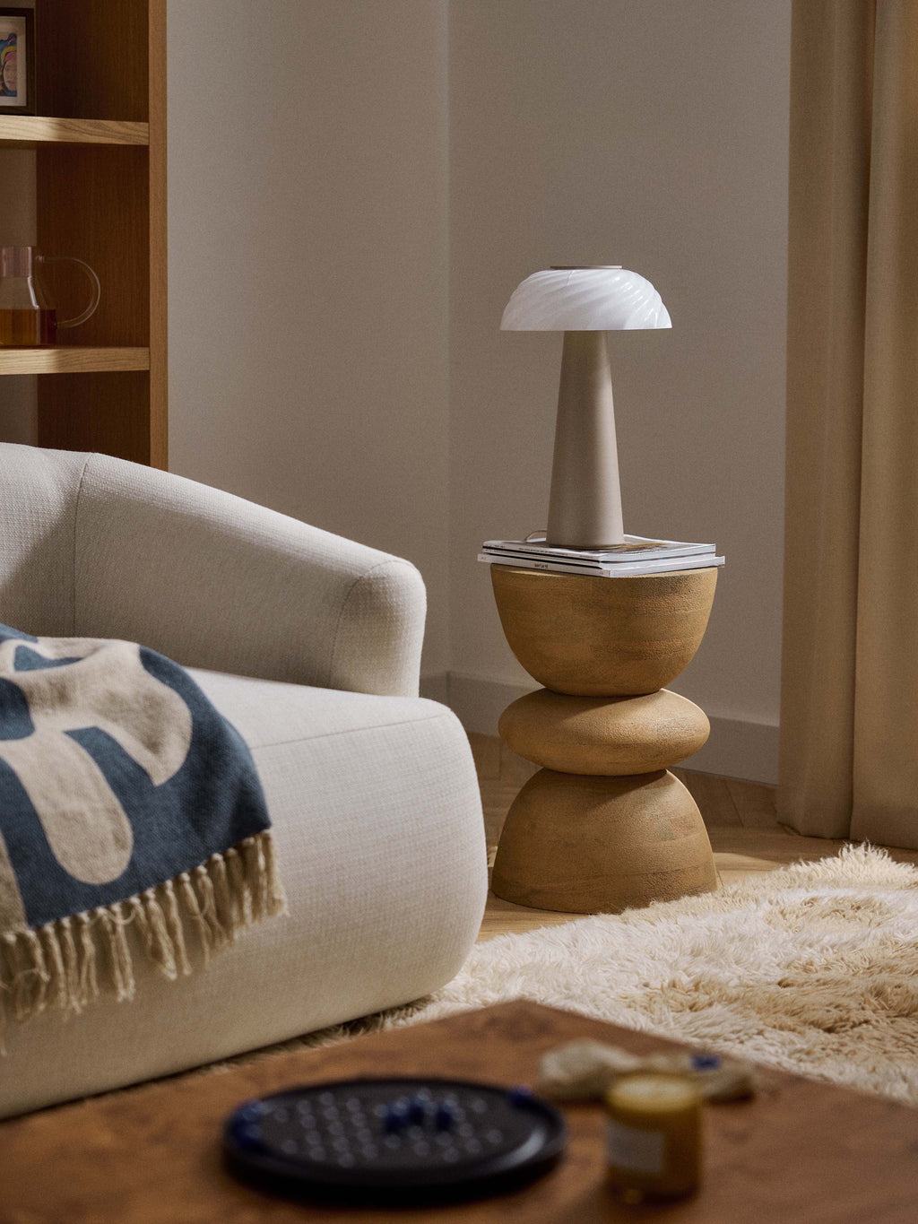 Lampe à poser Paal - Blanc, beige clair