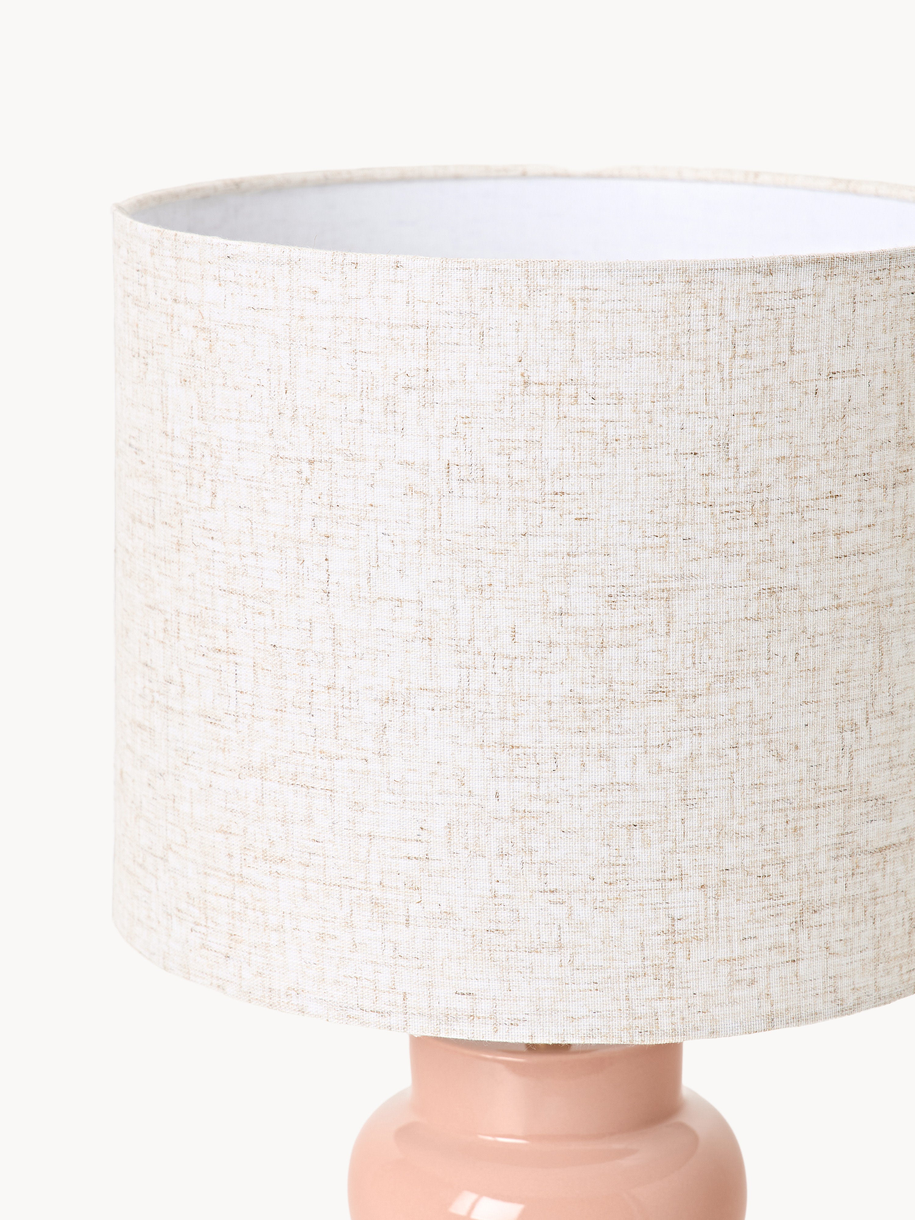 Grande lampe à poser en céramique Vaino - Rose