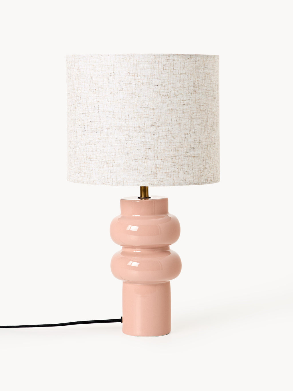 Grande lampe à poser en céramique Vaino - Rose