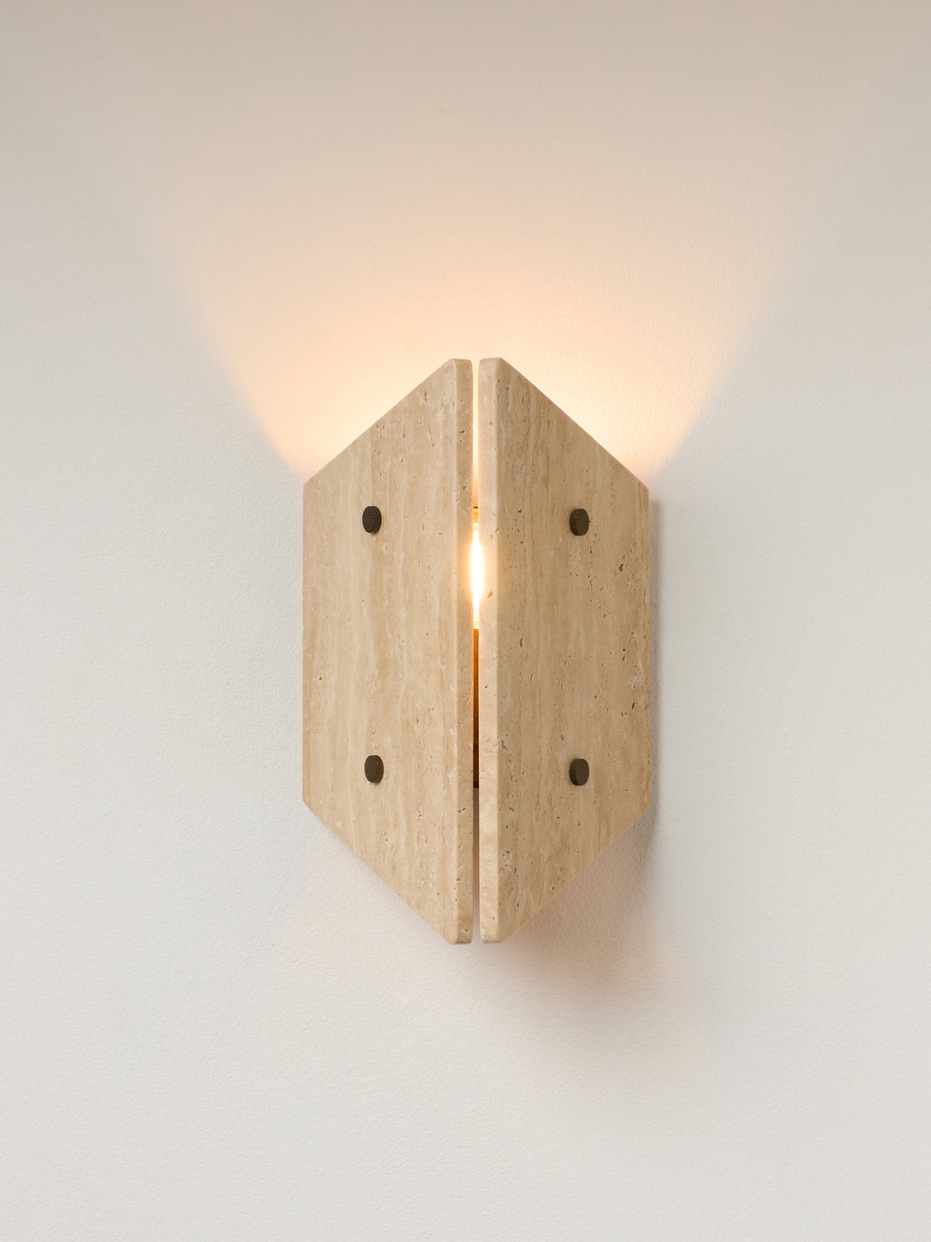 Applique murale en travertin Leino - Travertin multicolore