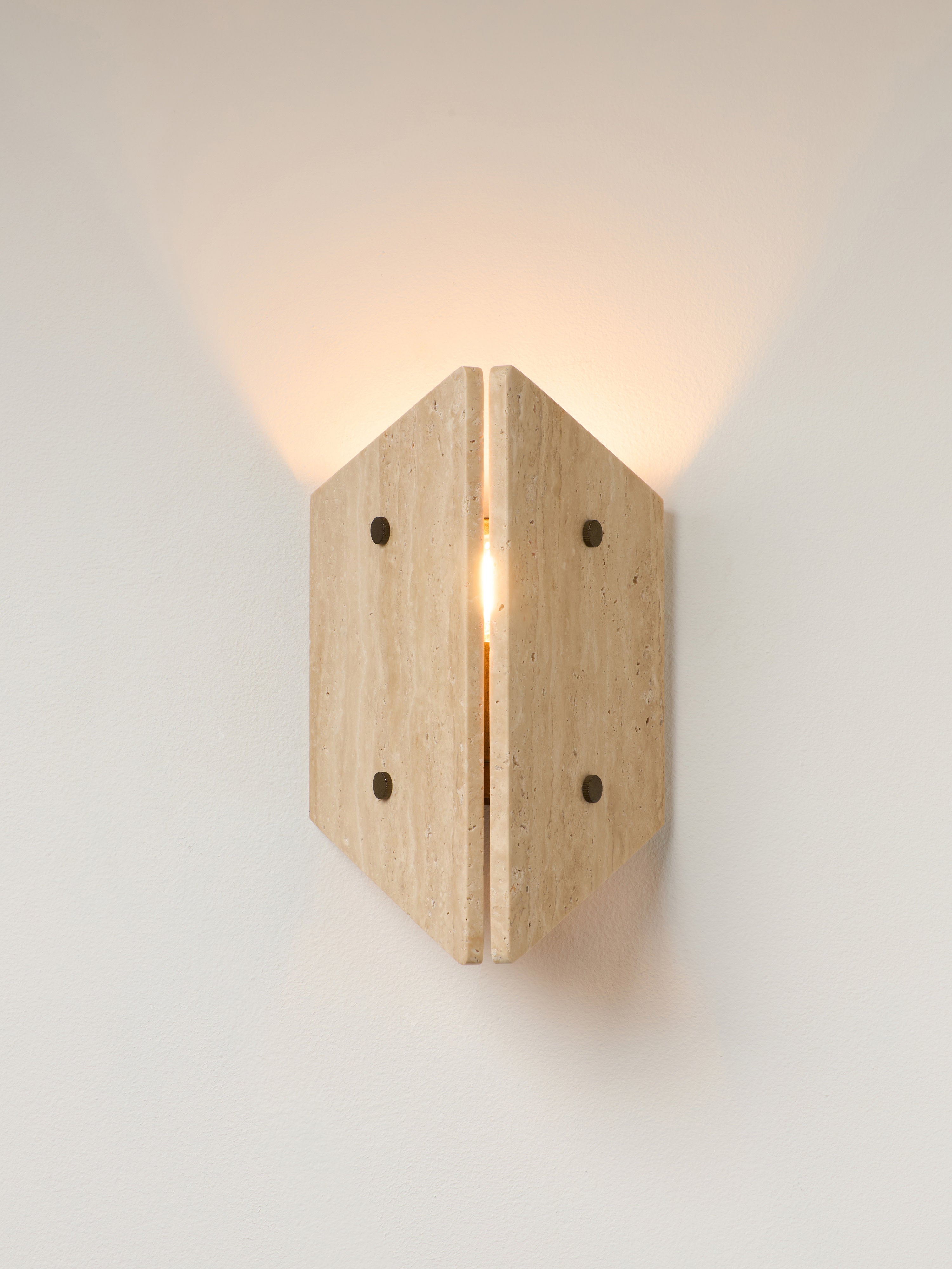 Applique murale en travertin Leino - Travertin multicolore