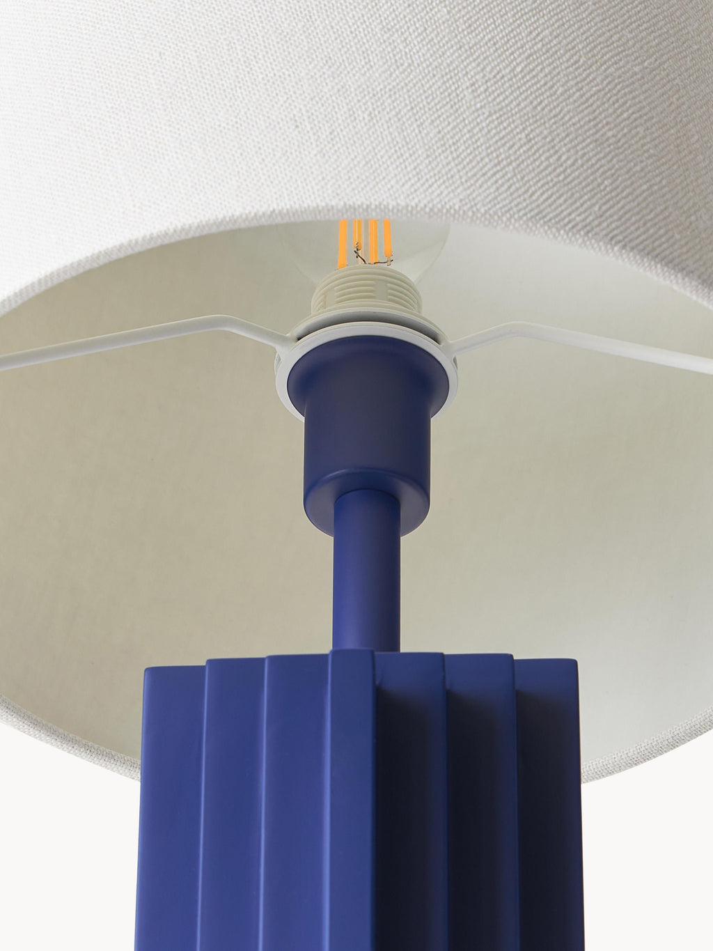 Lampe à poser design Dane - Gris clair, bleu foncé