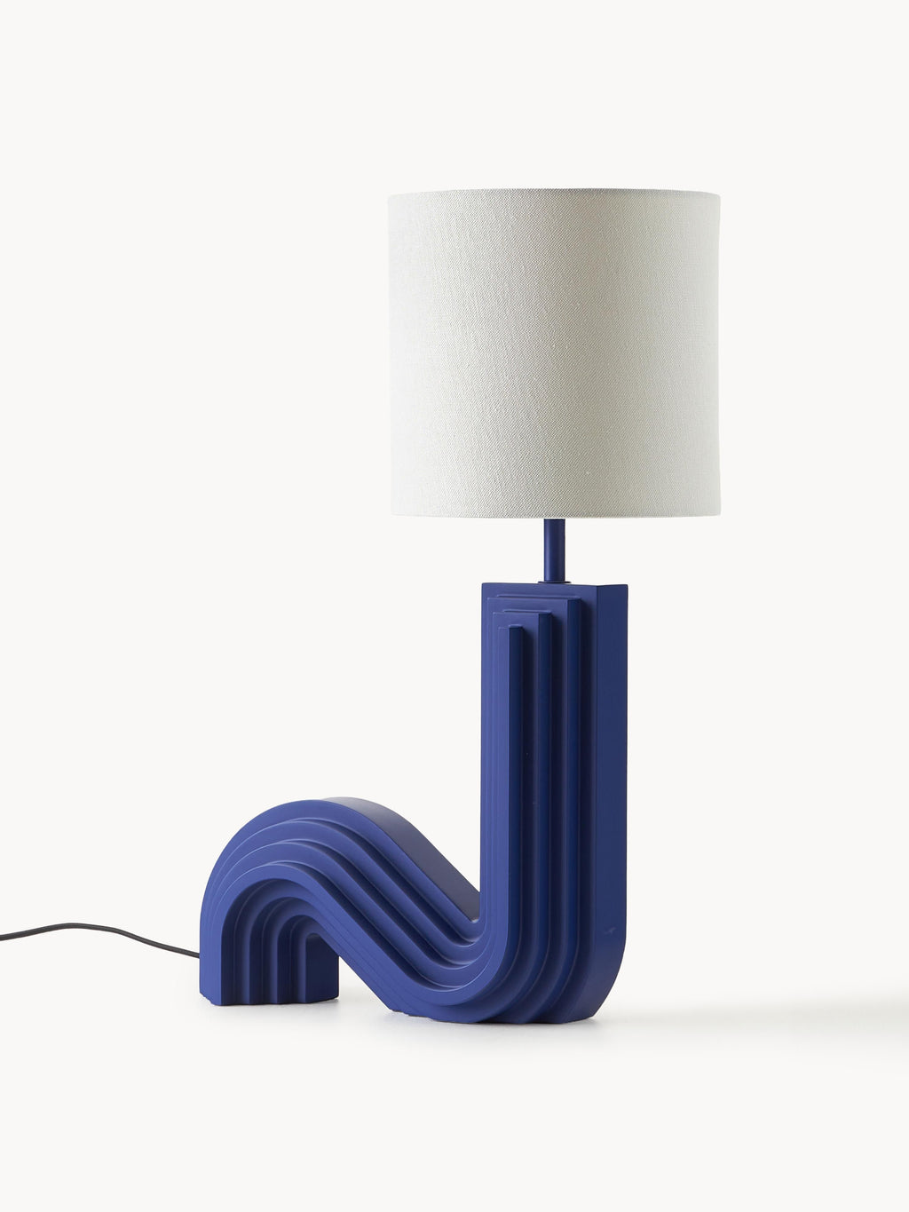 Lampe à poser design Dane - Gris clair, bleu foncé