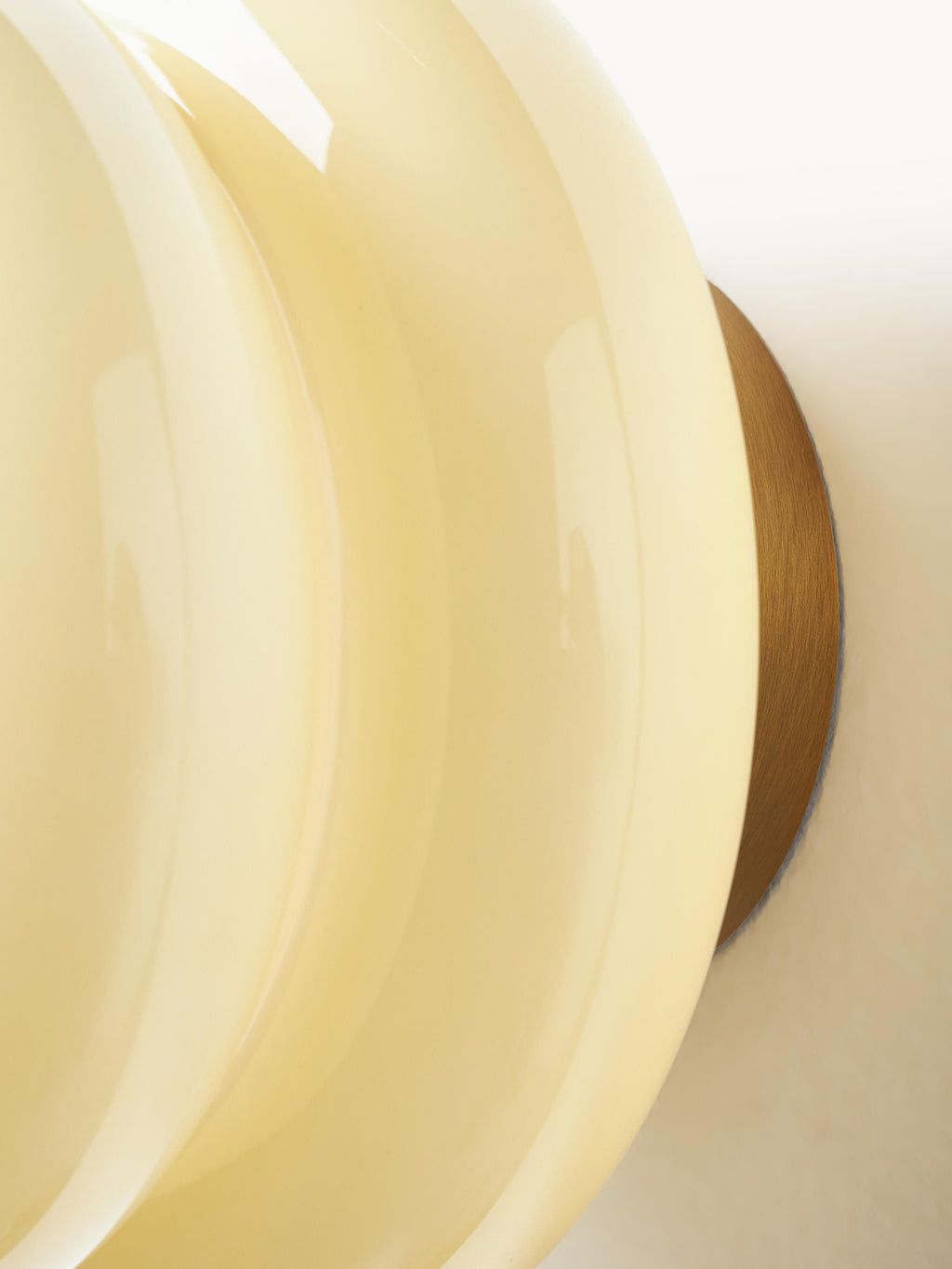 Applique murale en verre opalescent Hewitt - Jaune pâle