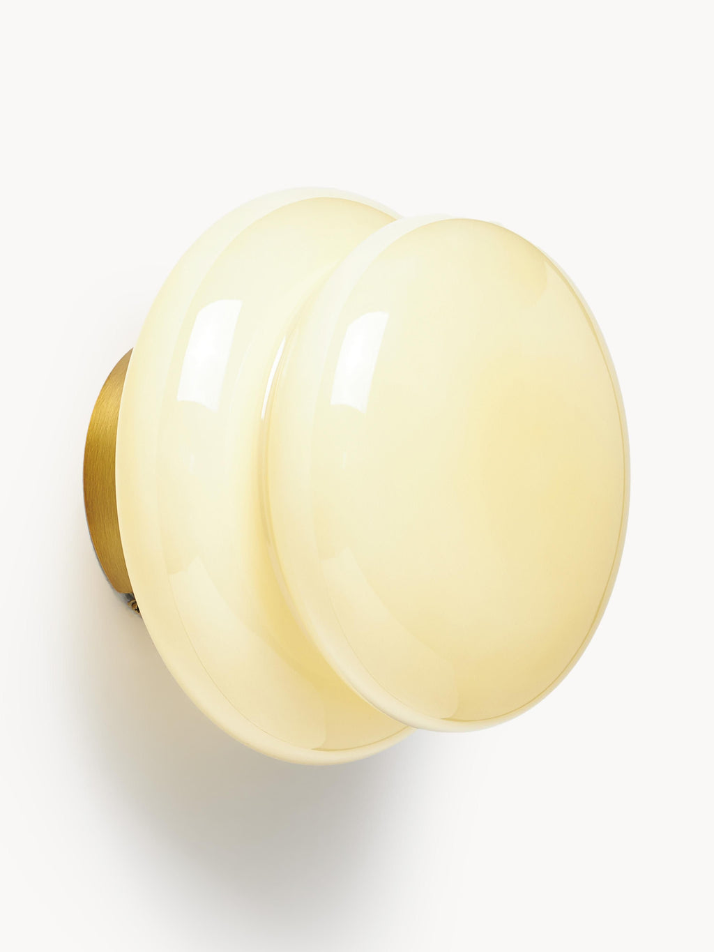 Applique murale en verre opalescent Hewitt - Jaune pâle