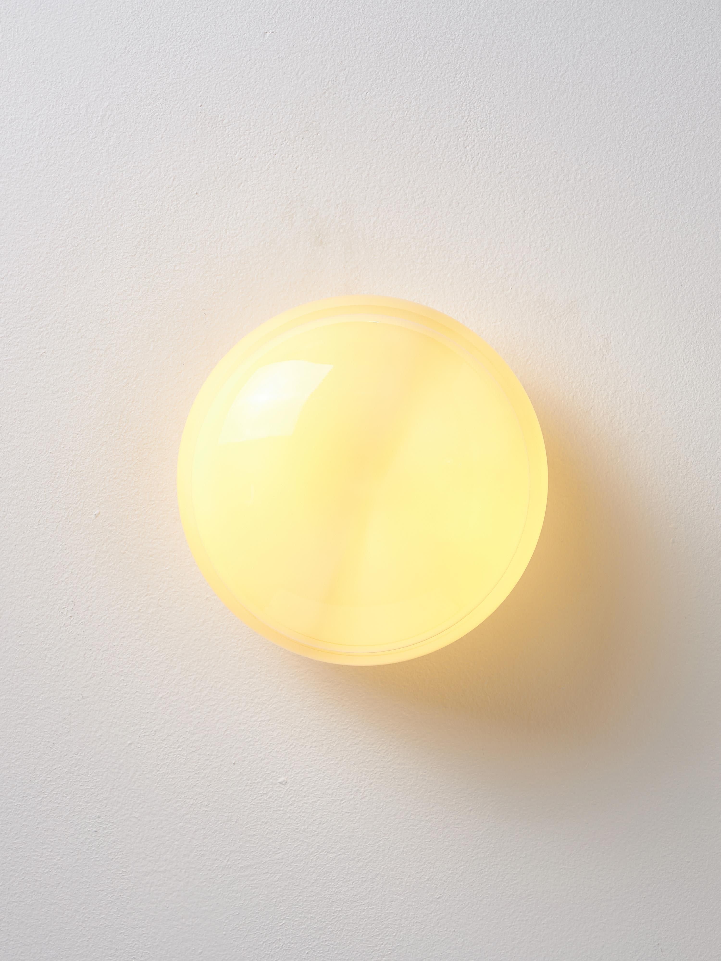 Applique murale en verre opalescent Hewitt - Jaune pâle