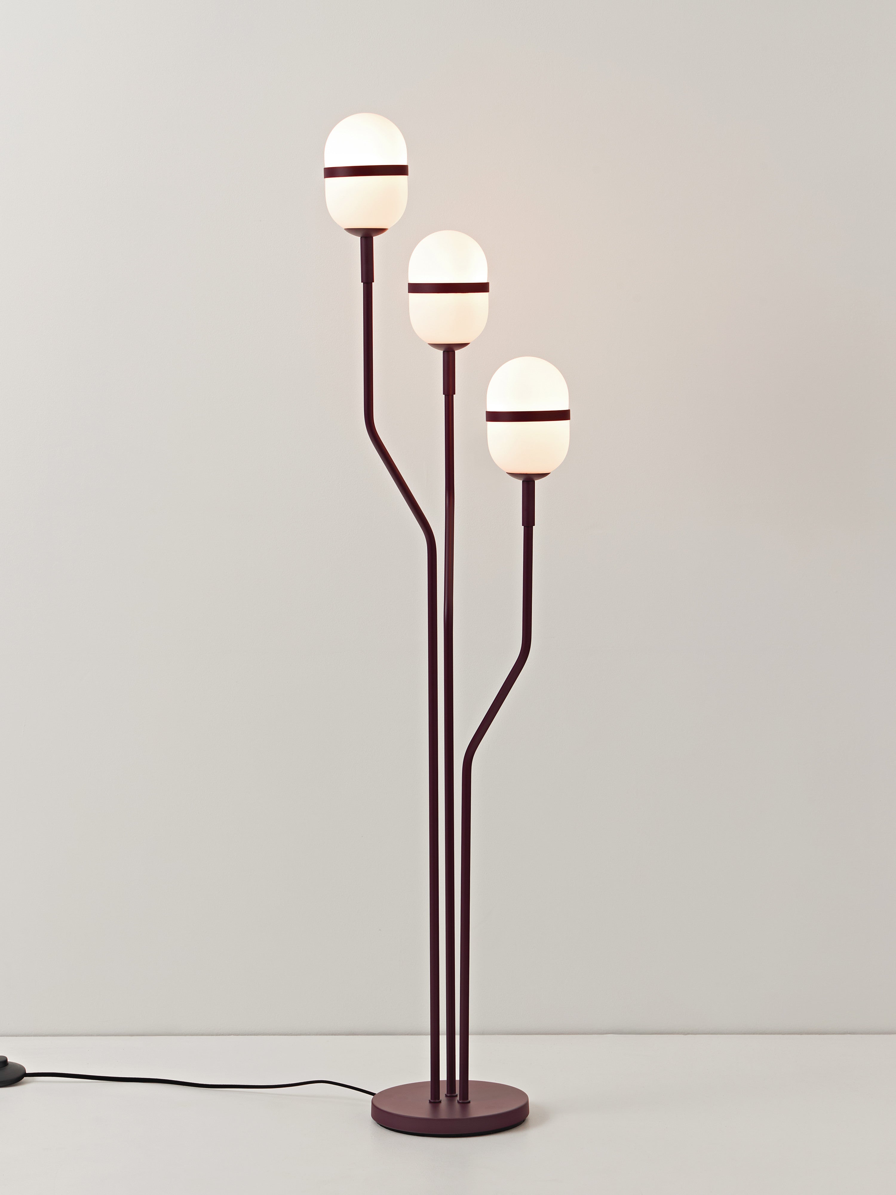 Lampadaire Steen - Lie de vin, mat