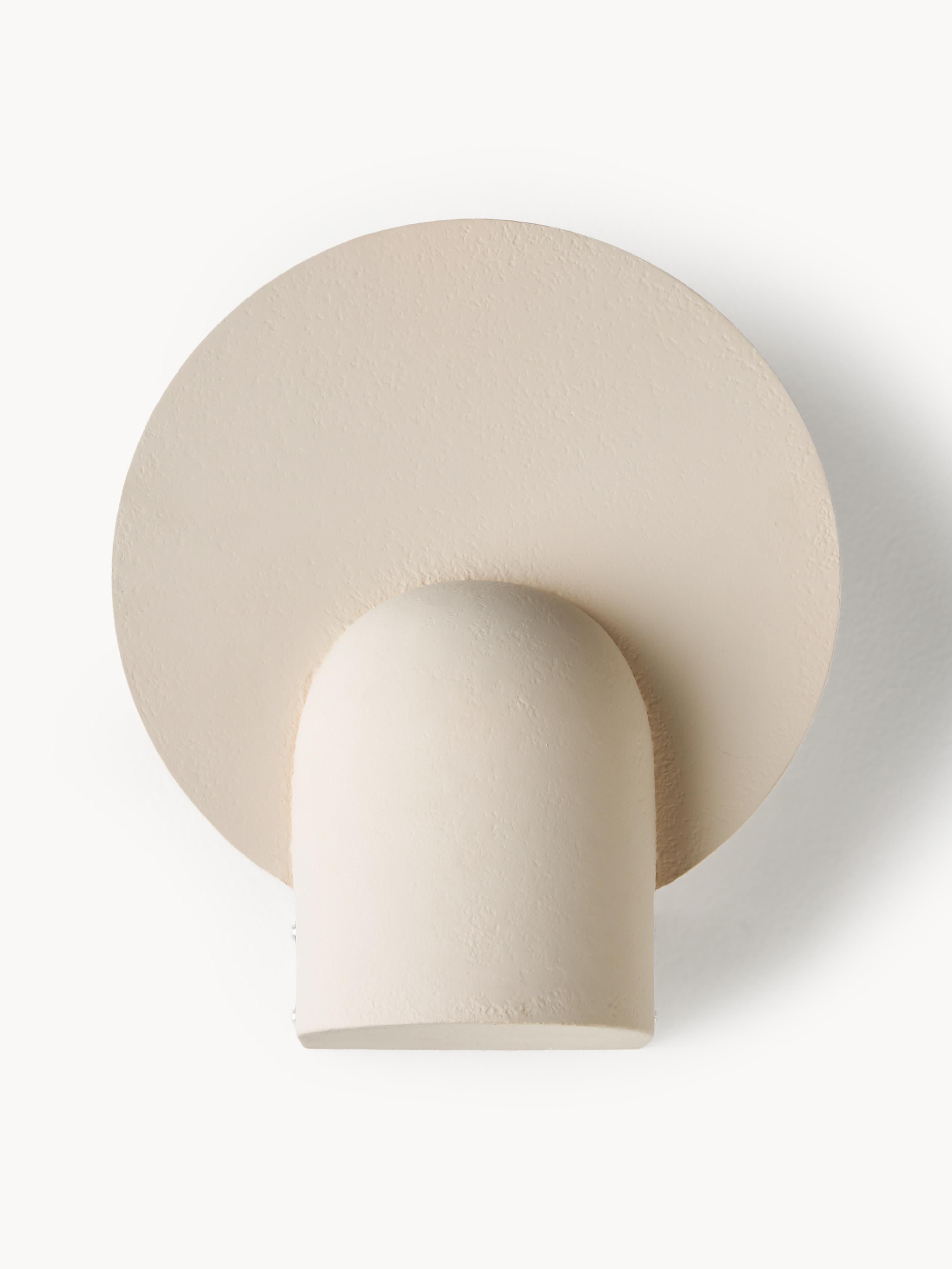 Applique murale en gypse Brent - Blanc crème