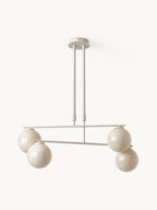 Suspension en verre opalescent Niilo - Blanc cassé, beige clair