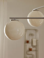 Suspension en verre opalescent Niilo - Blanc cassé, beige clair