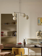 Suspension en verre opalescent Niilo - Blanc cassé, beige clair