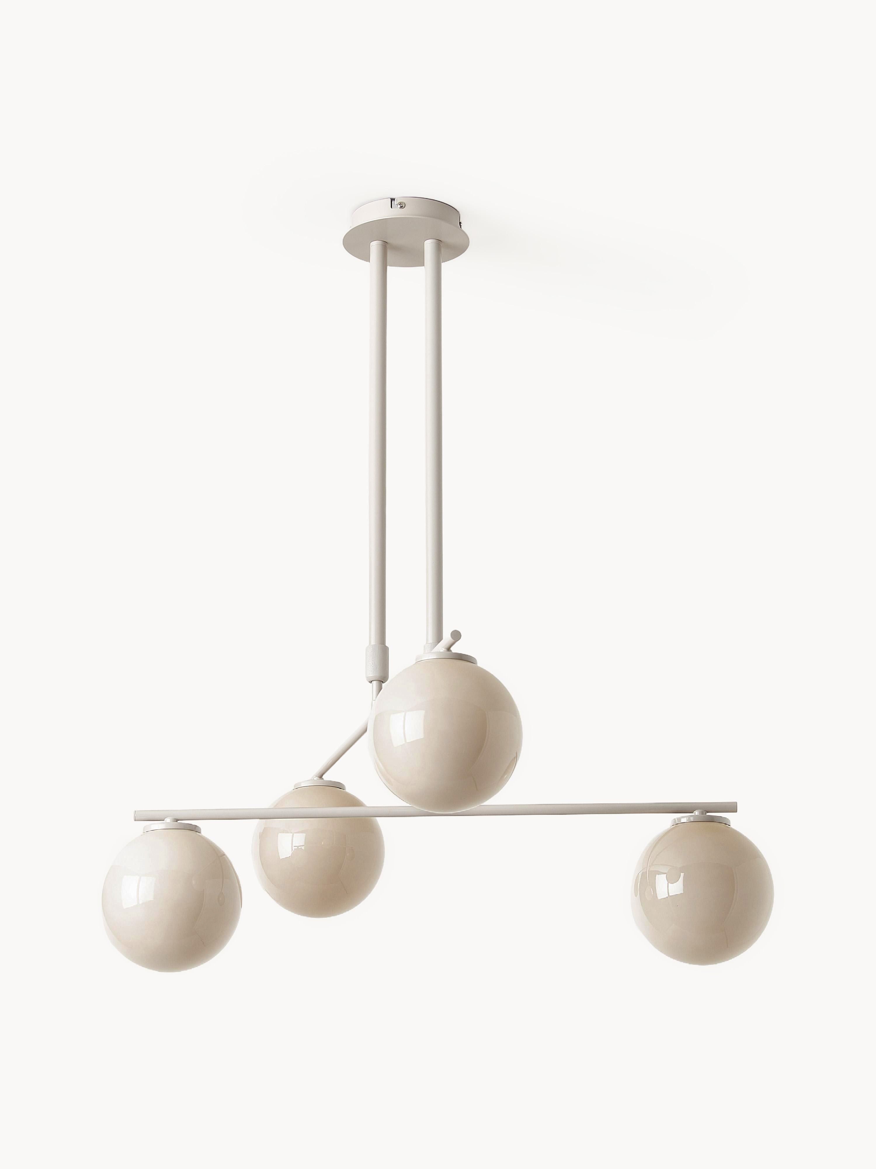 Suspension en verre opalescent Niilo - Blanc cassé, beige clair