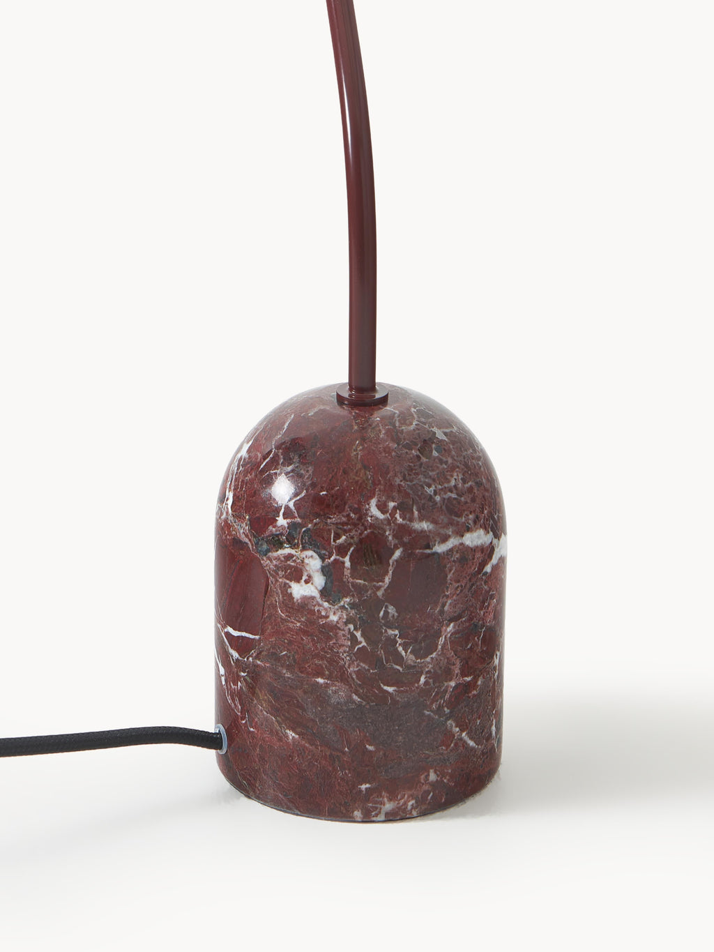Lampe à poser avec pied en marbre Akseli - Lie de vin, marbré