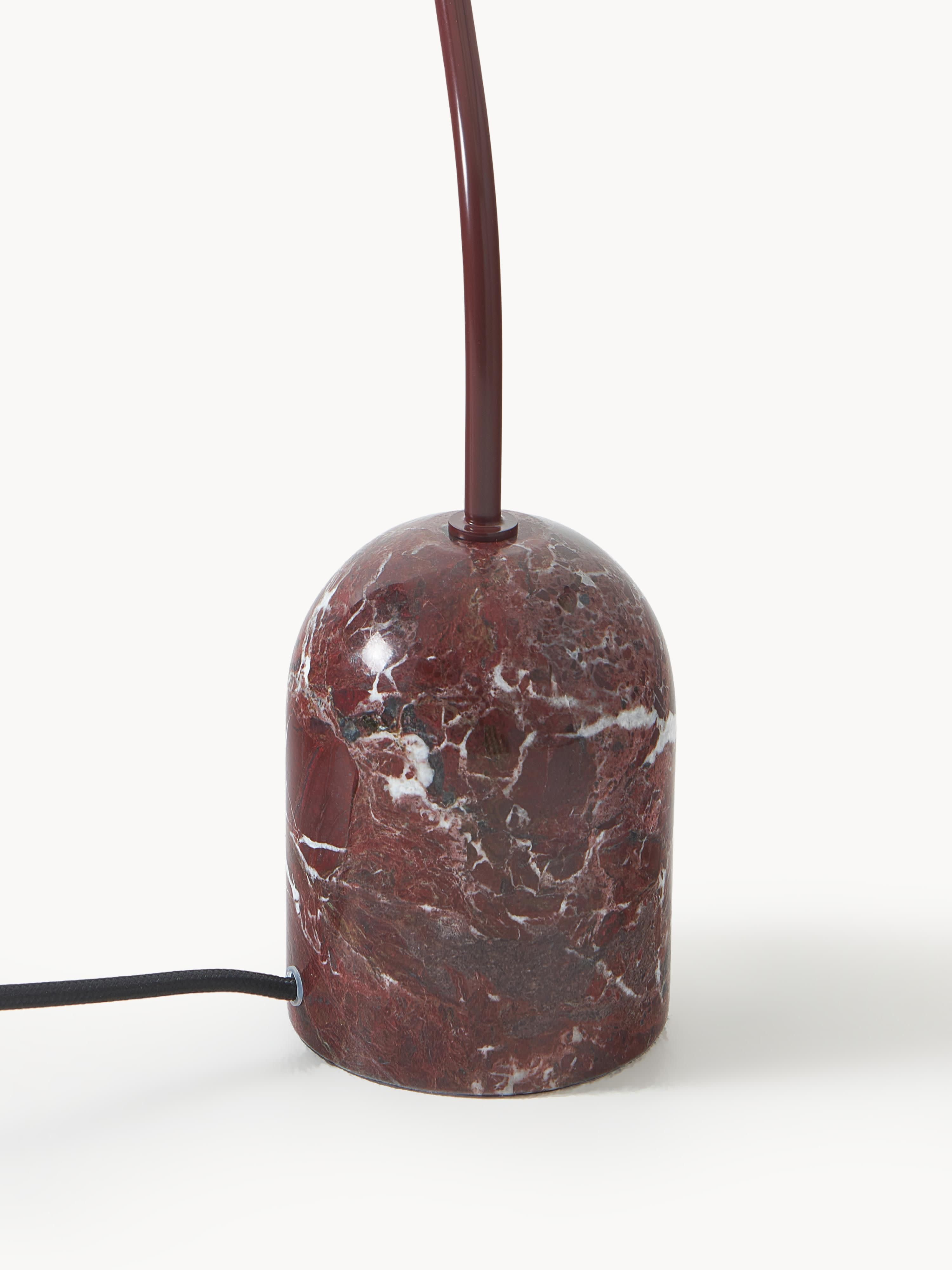 Lampe à poser avec pied en marbre Akseli - Lie de vin, marbré