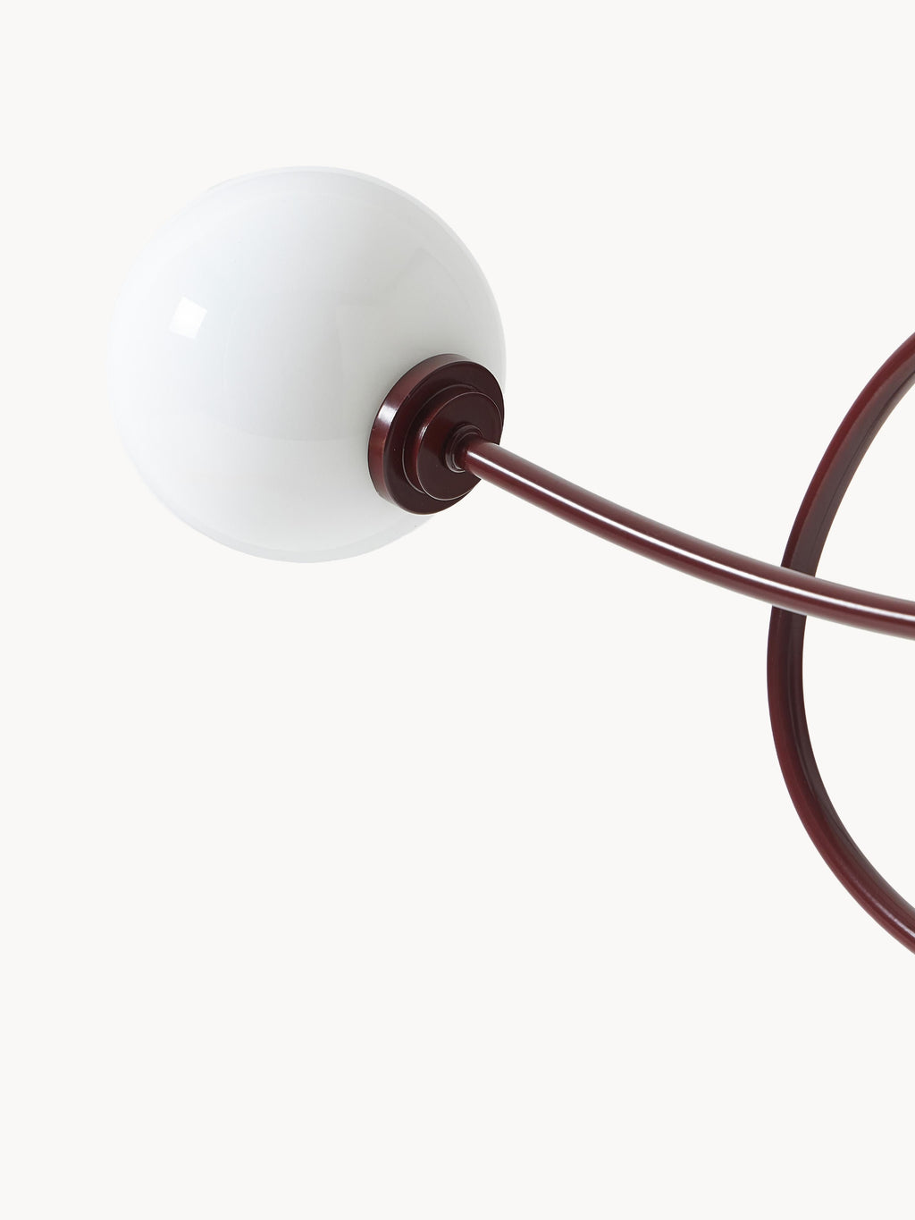 Lampe à poser avec pied en marbre Akseli - Lie de vin, marbré