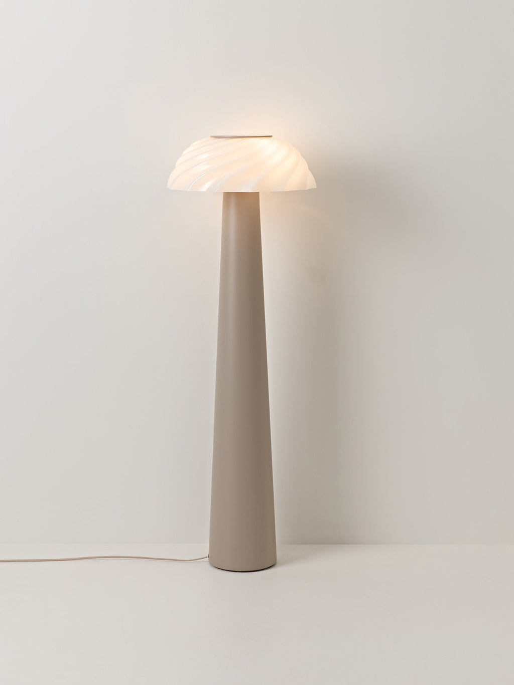 Petit lampadaire Paal - Beige clair, blanc