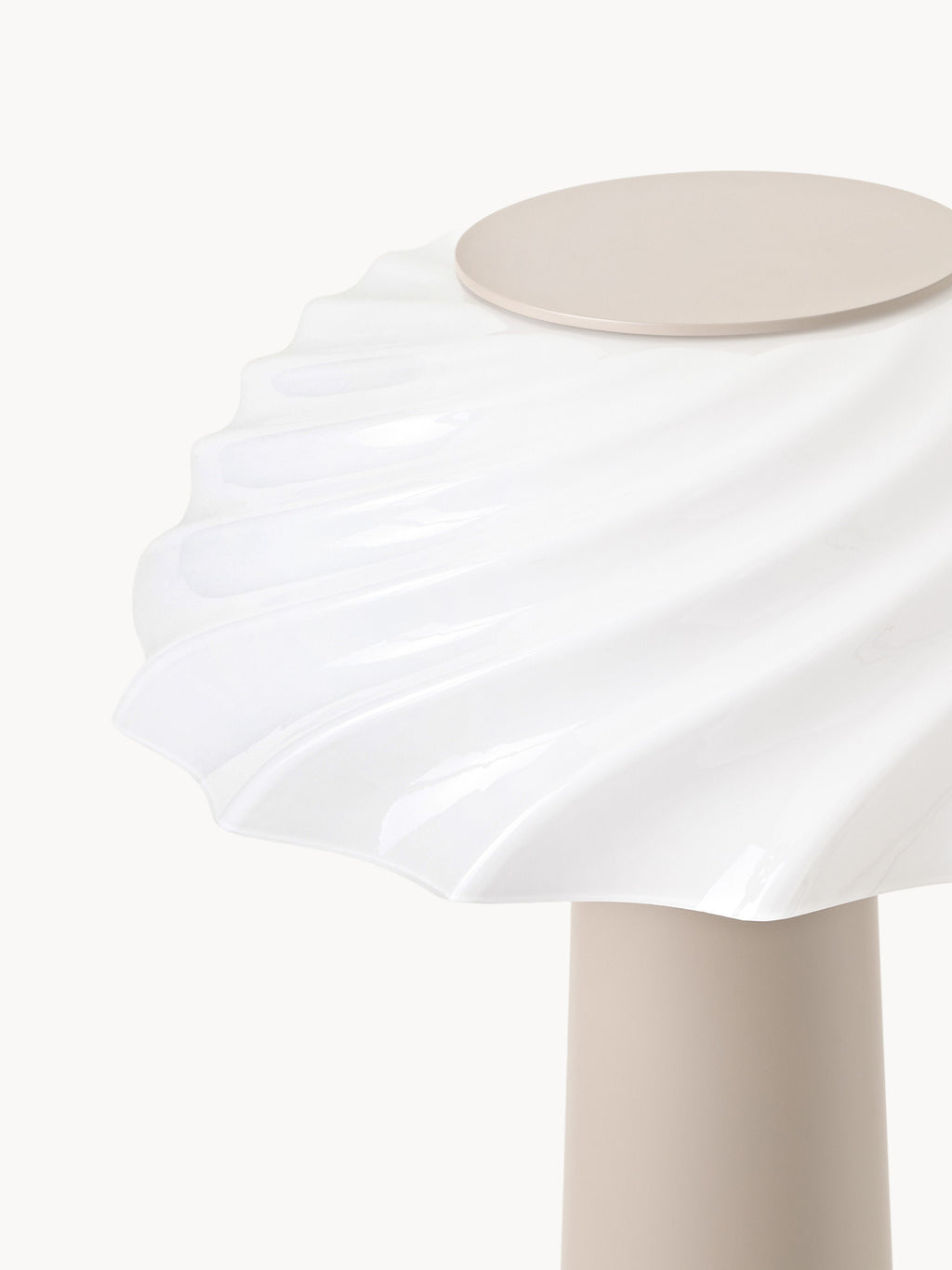 Petit lampadaire Paal - Beige clair, blanc
