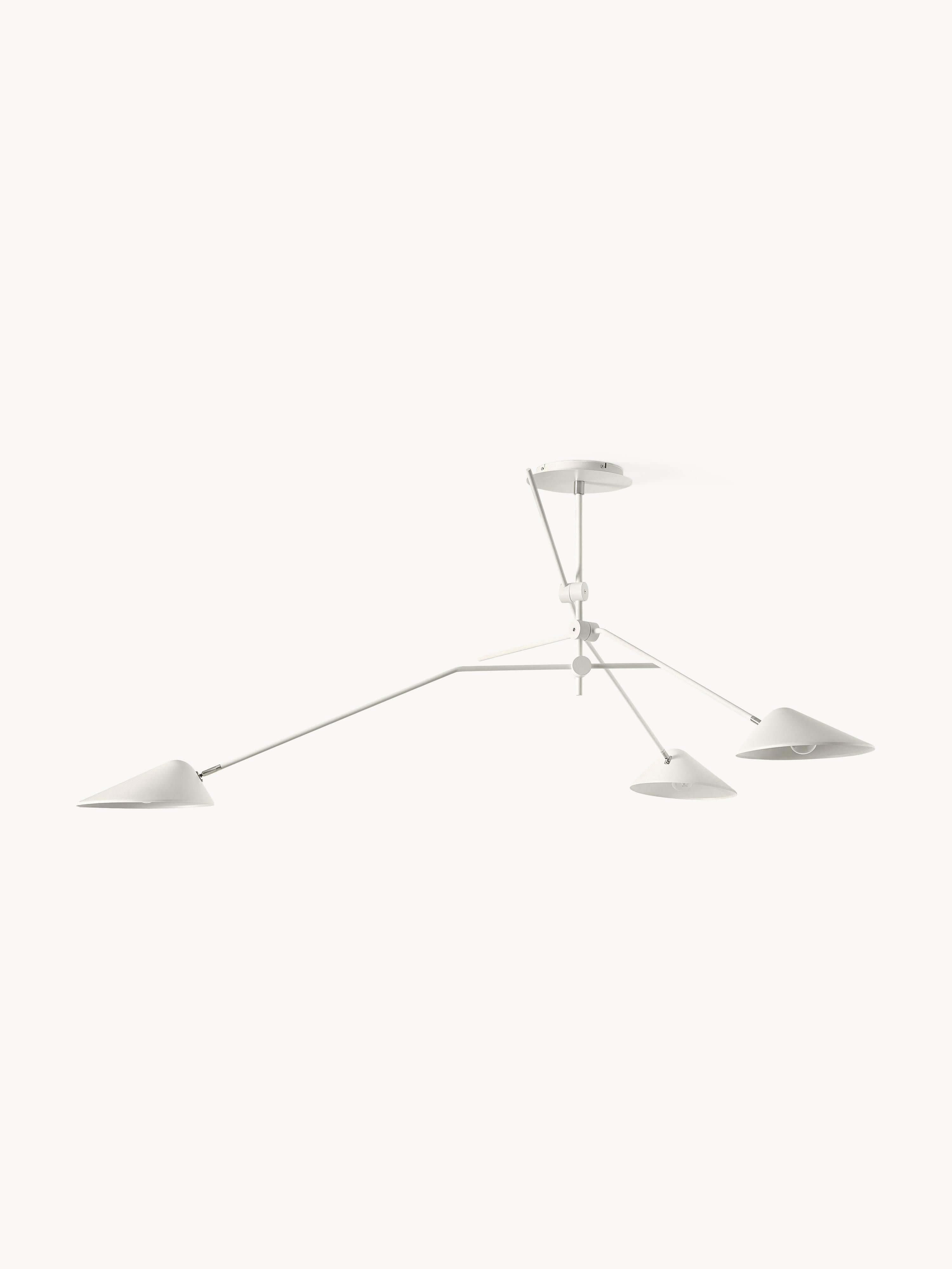 Grand plafonnier Celyn - Blanc crème, argenté