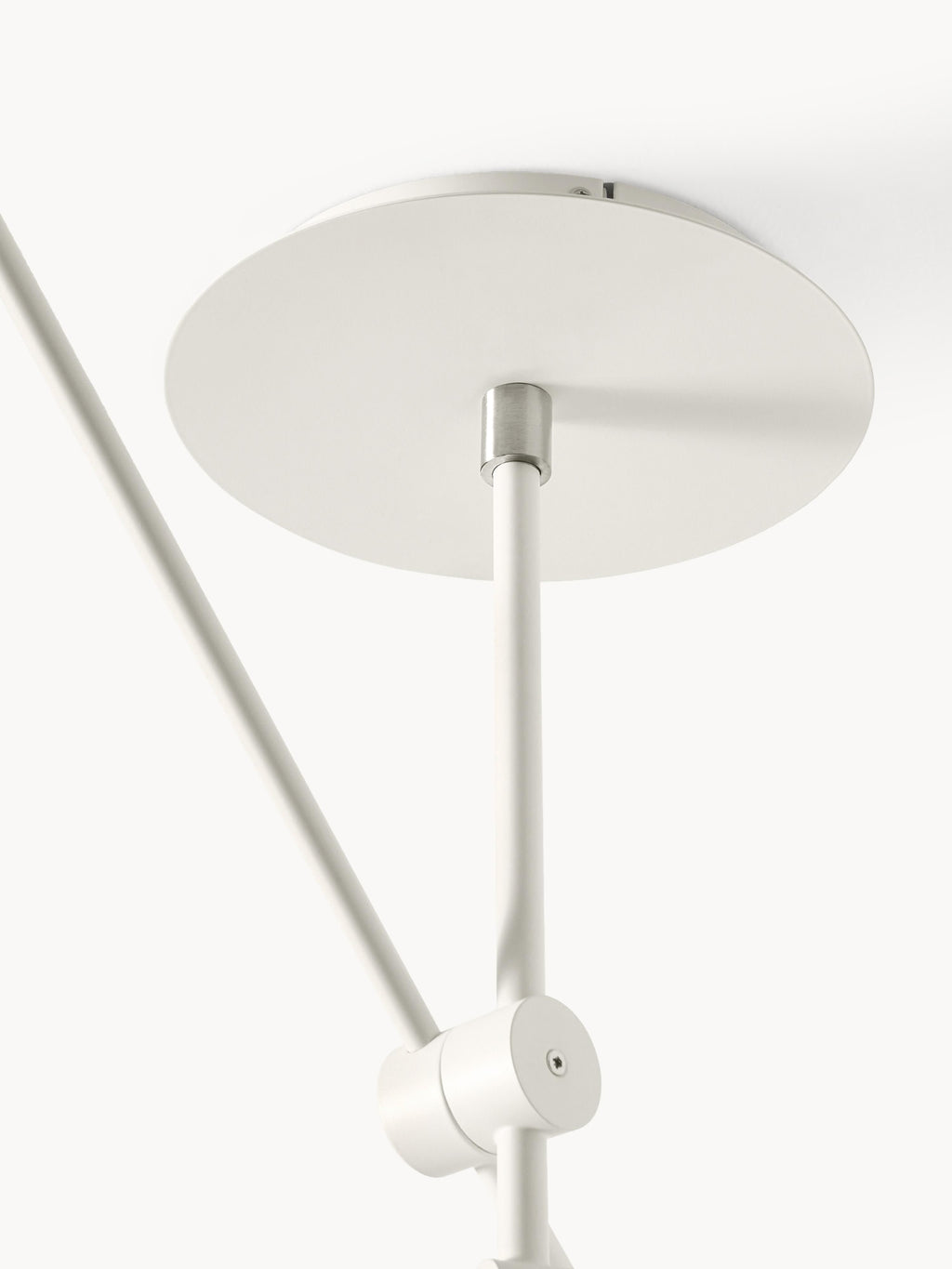Grand plafonnier Celyn - Blanc crème, argenté